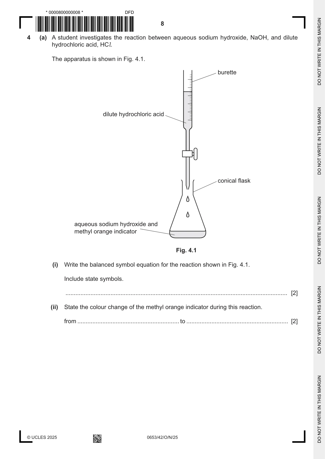 Cambridge IGCSE Science - Combined 0653 2025 Oct/Nov Paper 4 · Variant 2 question paper, page 8 of 20