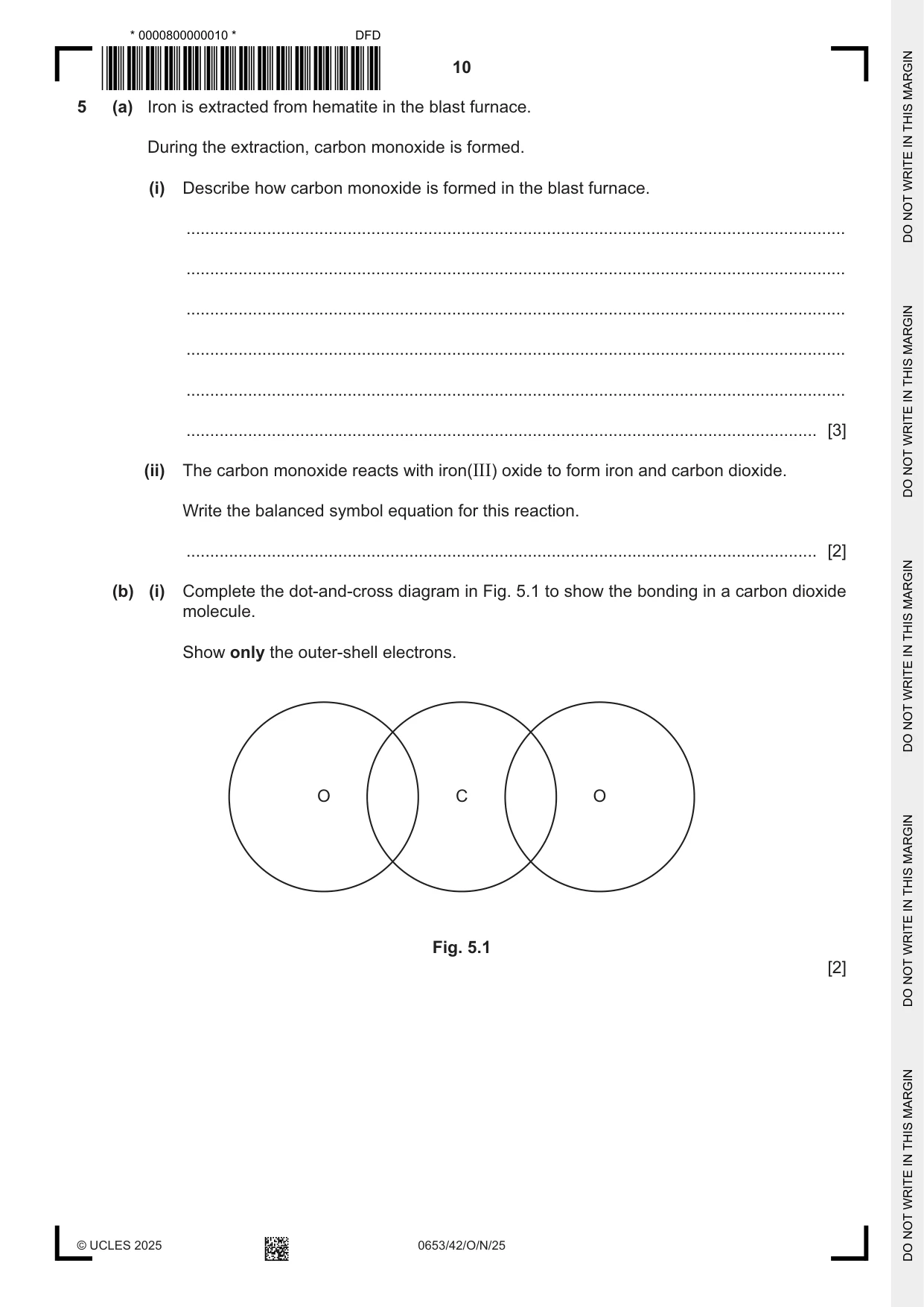 Cambridge IGCSE Science - Combined 0653 2025 Oct/Nov Paper 4 · Variant 2 question paper, page 10 of 20