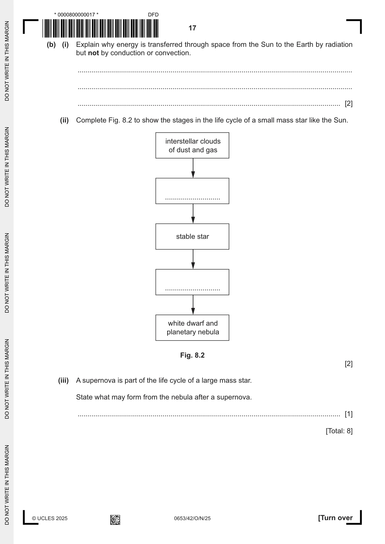 Cambridge IGCSE Science - Combined 0653 2025 Oct/Nov Paper 4 · Variant 2 question paper, page 17 of 20
