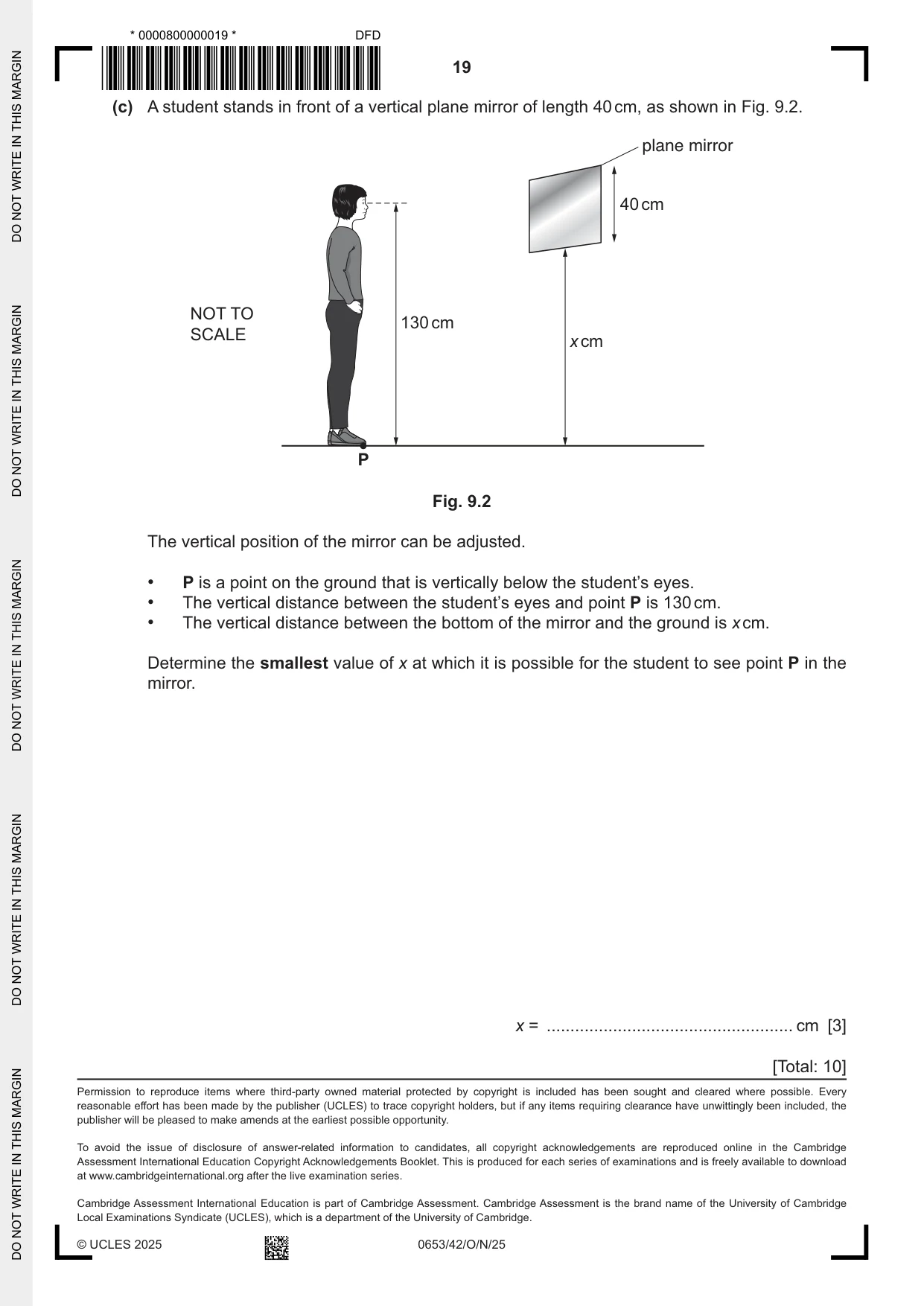 Cambridge IGCSE Science - Combined 0653 2025 Oct/Nov Paper 4 · Variant 2 question paper, page 19 of 20