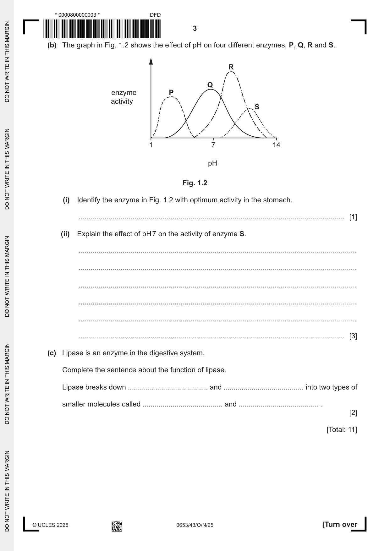 Cambridge IGCSE Science - Combined 0653 2025 Oct/Nov Paper 4 · Variant 3 question paper, page 3 of 20