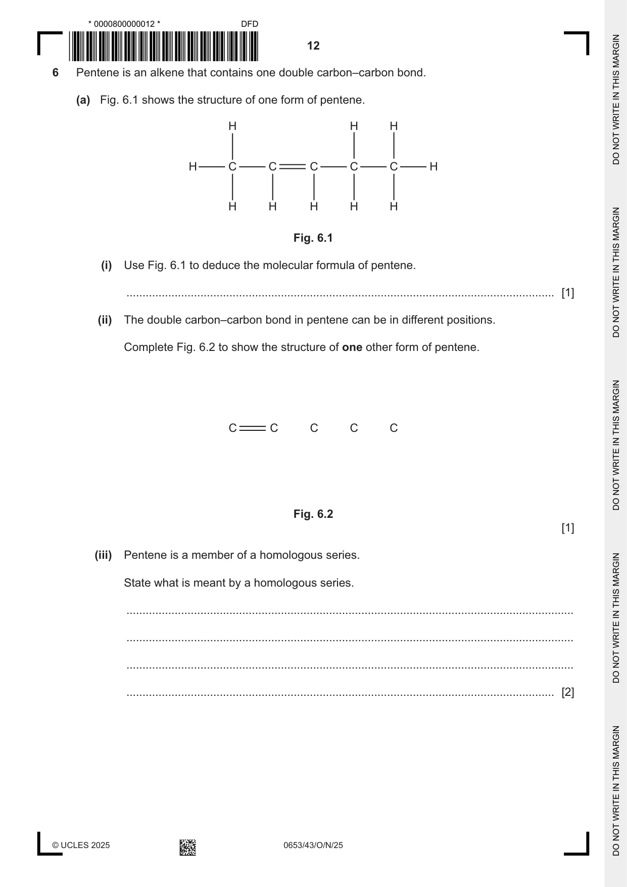 Cambridge IGCSE Science - Combined 0653 2025 Oct/Nov Paper 4 · Variant 3 question paper, page 12 of 20