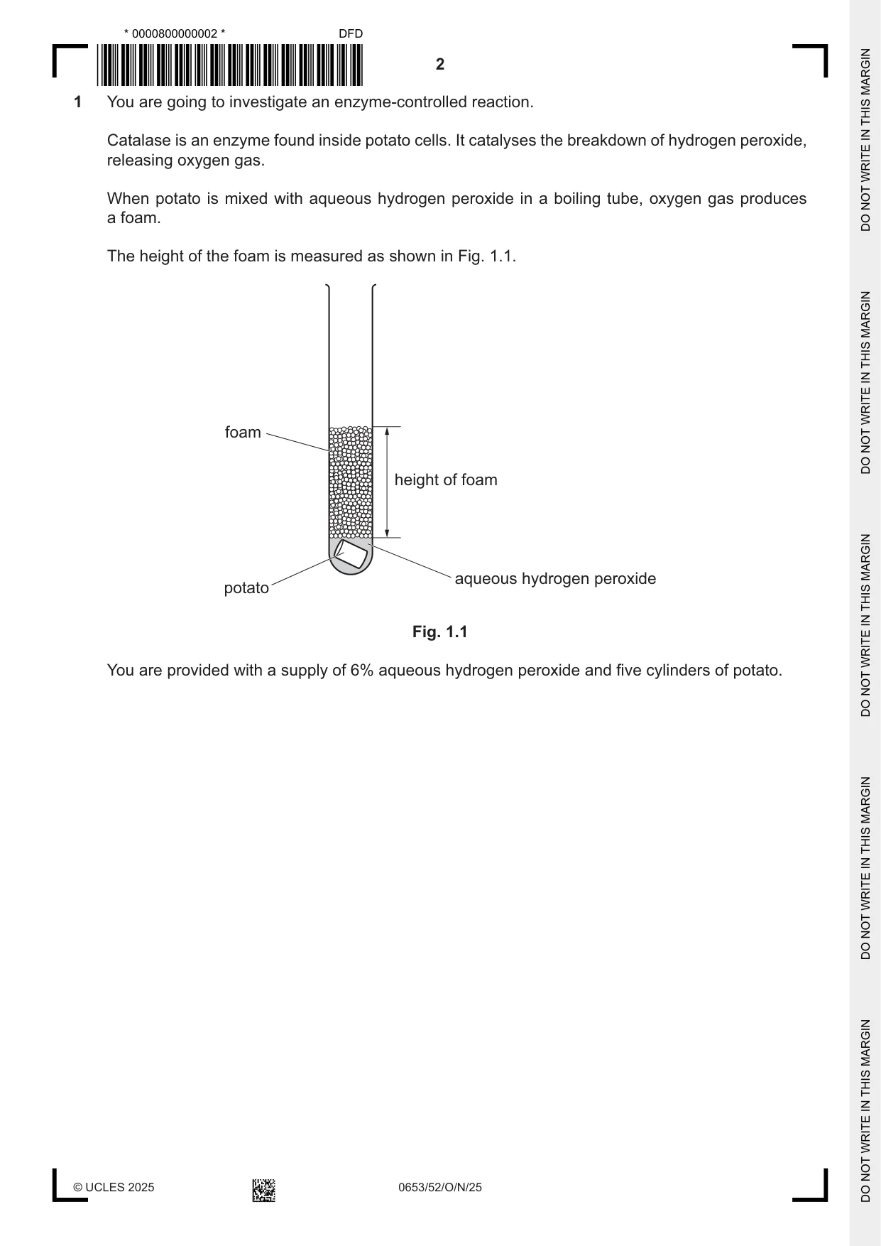 Cambridge IGCSE Science - Combined 0653 2025 Oct/Nov Paper 5 · Variant 2 question paper, page 2 of 16