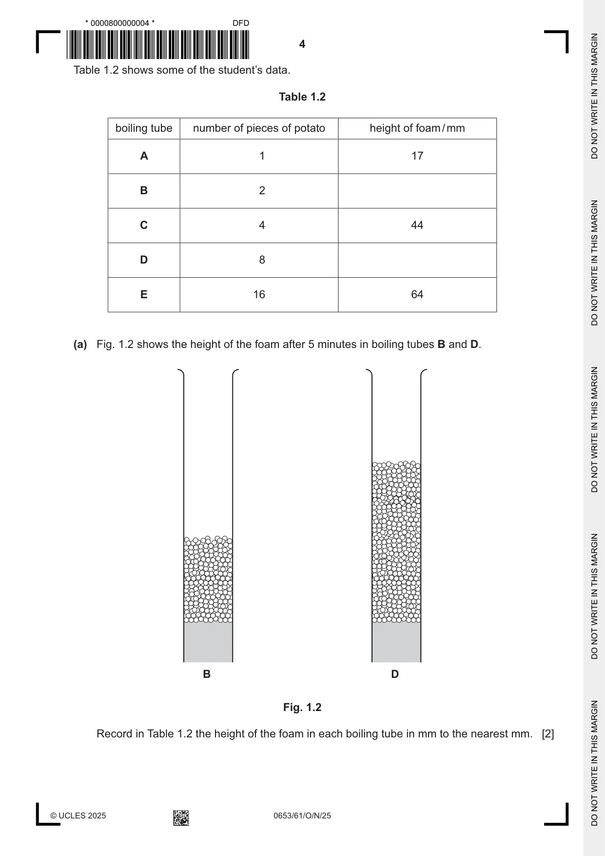 Cambridge IGCSE Science - Combined 0653 2025 Oct/Nov Paper 6 · Variant 1 question paper, page 4 of 16