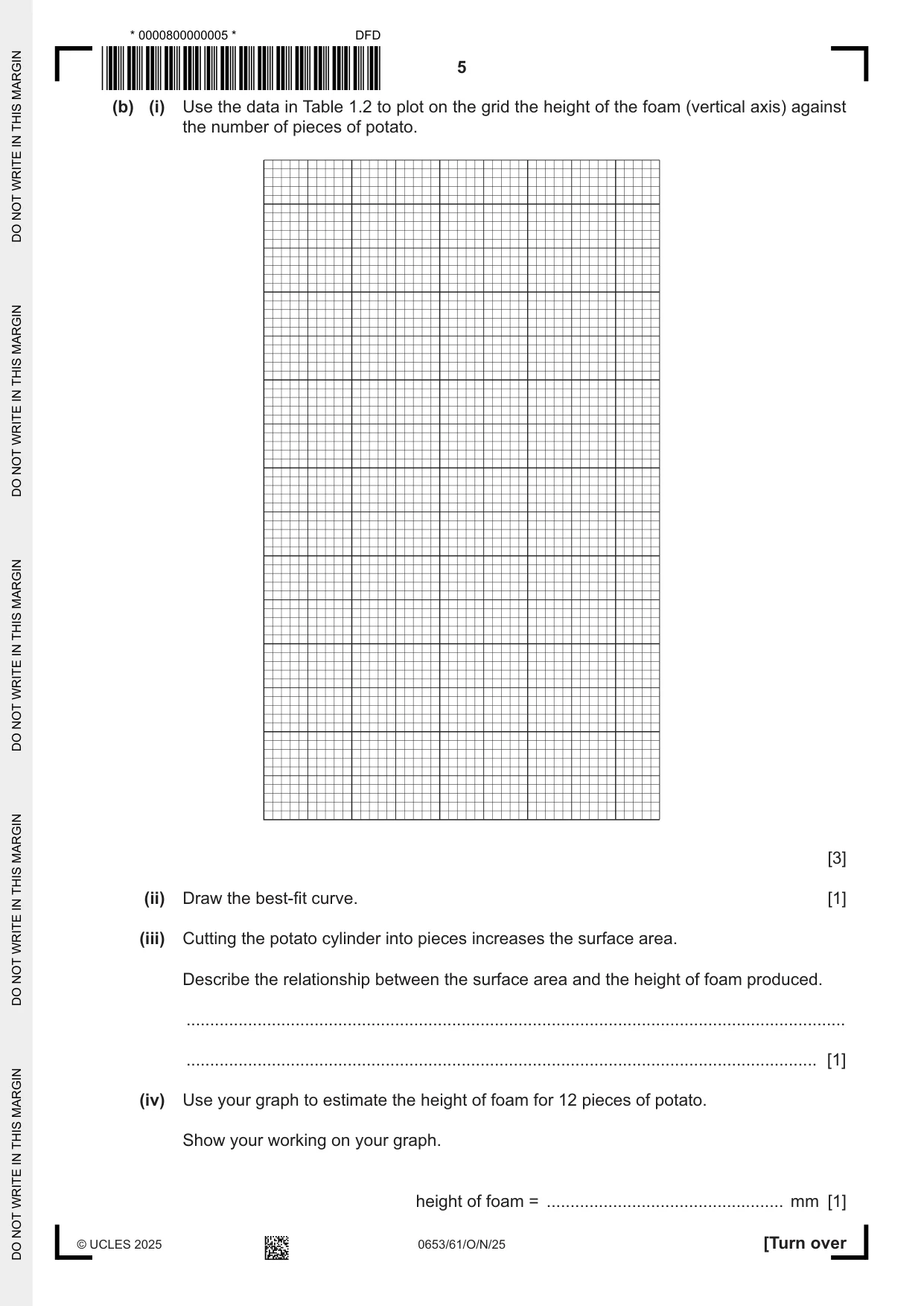 Cambridge IGCSE Science - Combined 0653 2025 Oct/Nov Paper 6 · Variant 1 question paper, page 5 of 16
