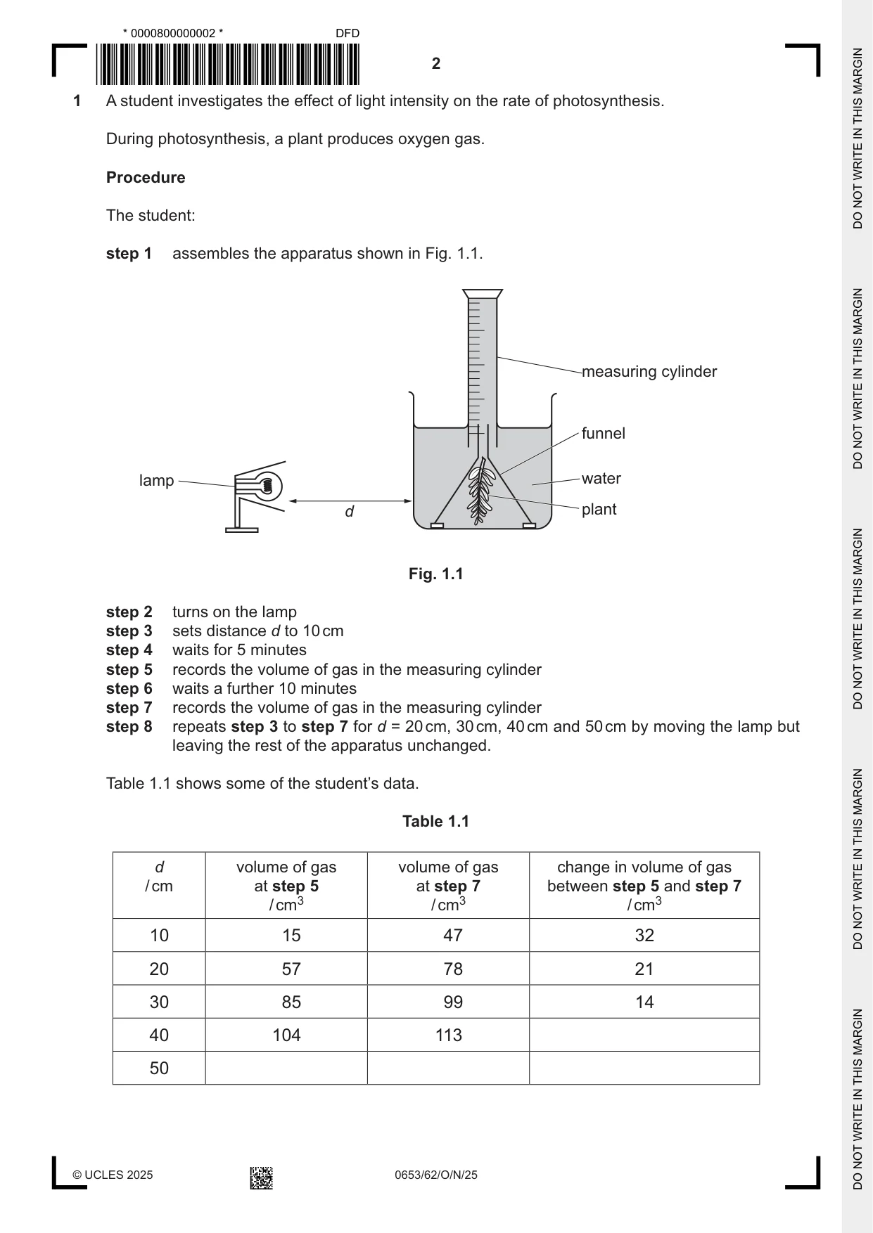 Cambridge IGCSE Science - Combined 0653 2025 Oct/Nov Paper 6 · Variant 2 question paper, page 2 of 16
