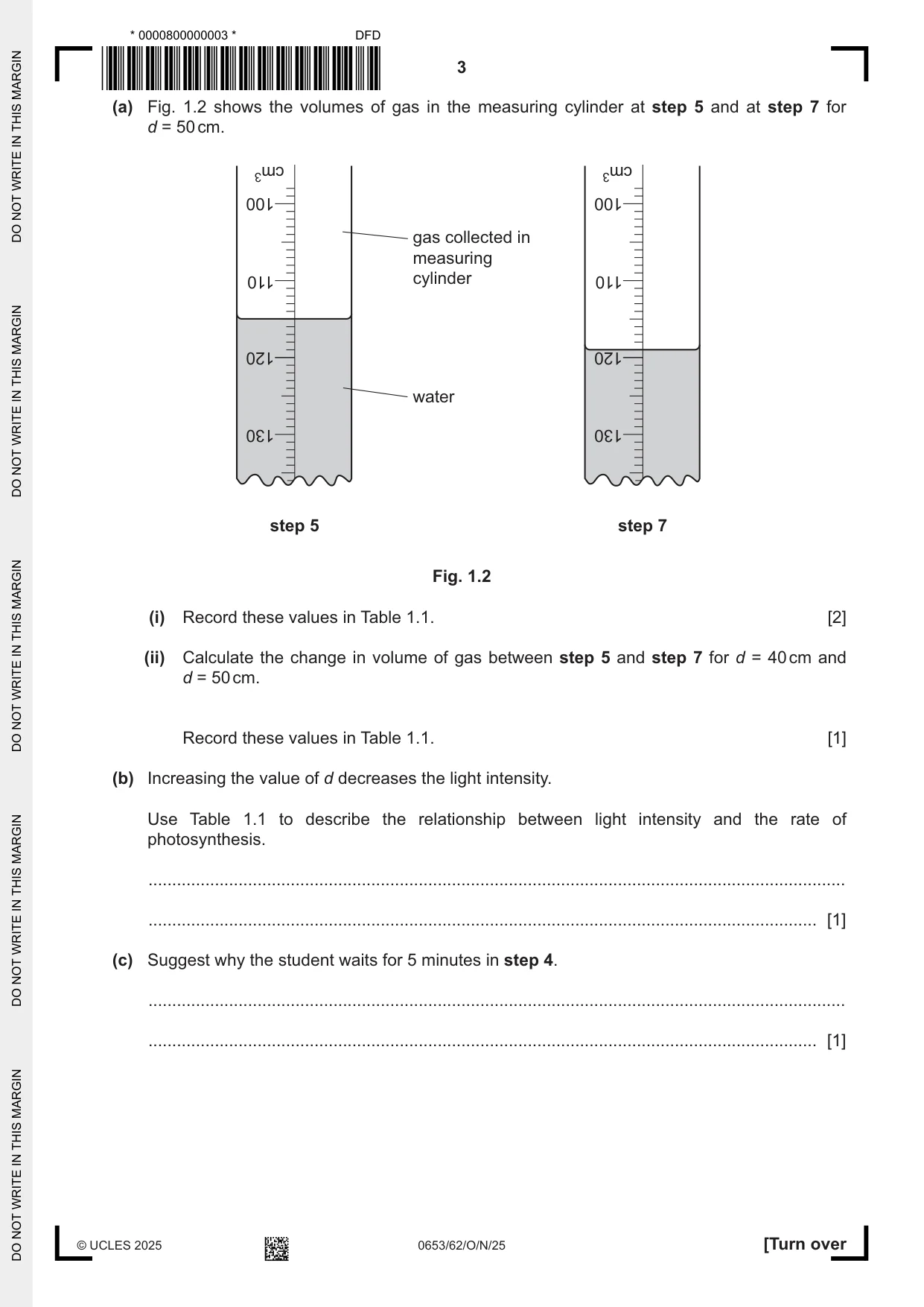 Cambridge IGCSE Science - Combined 0653 2025 Oct/Nov Paper 6 · Variant 2 question paper, page 3 of 16