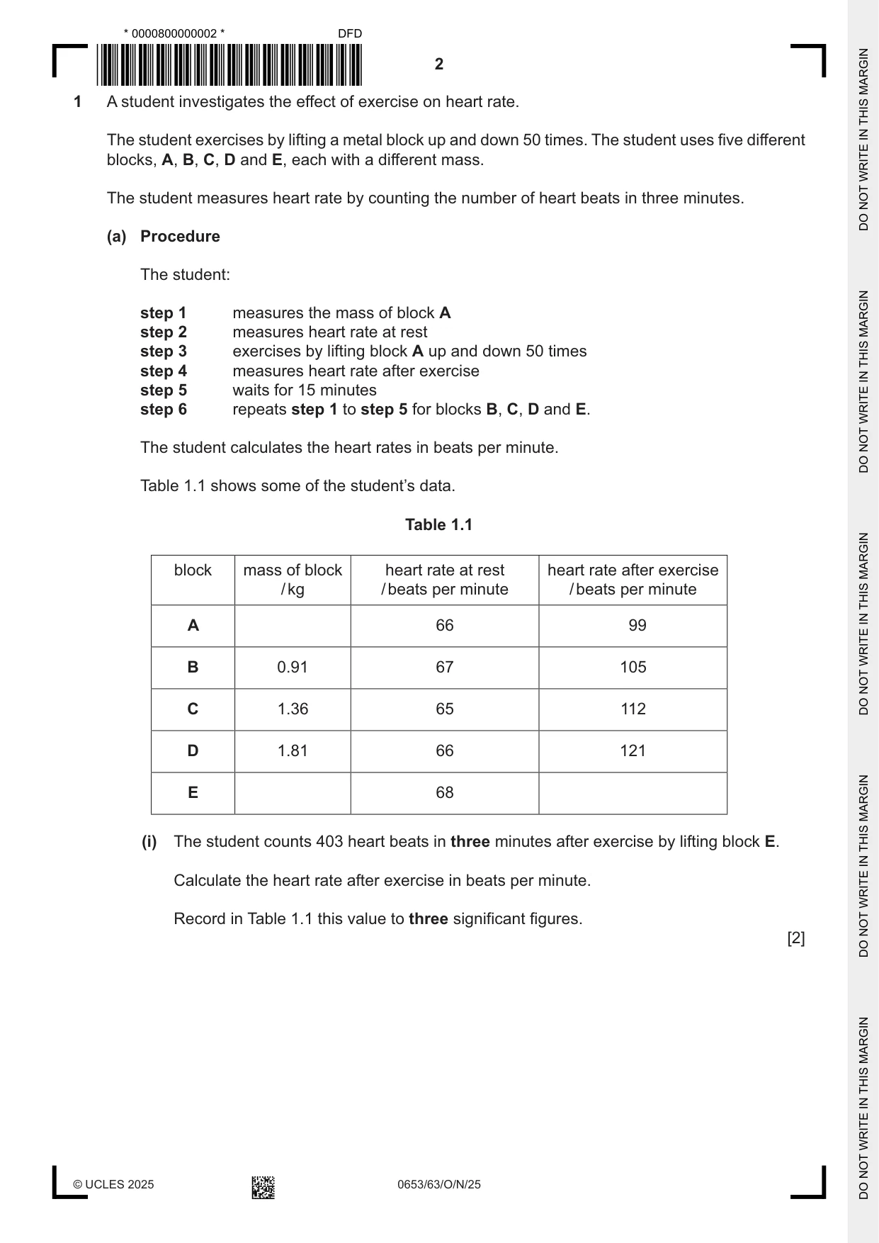 Cambridge IGCSE Science - Combined 0653 2025 Oct/Nov Paper 6 · Variant 3 question paper, page 2 of 20