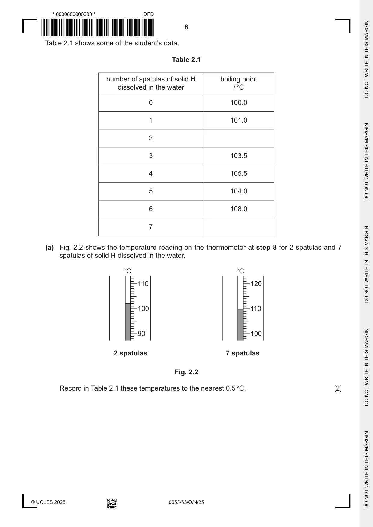 Cambridge IGCSE Science - Combined 0653 2025 Oct/Nov Paper 6 · Variant 3 question paper, page 8 of 20
