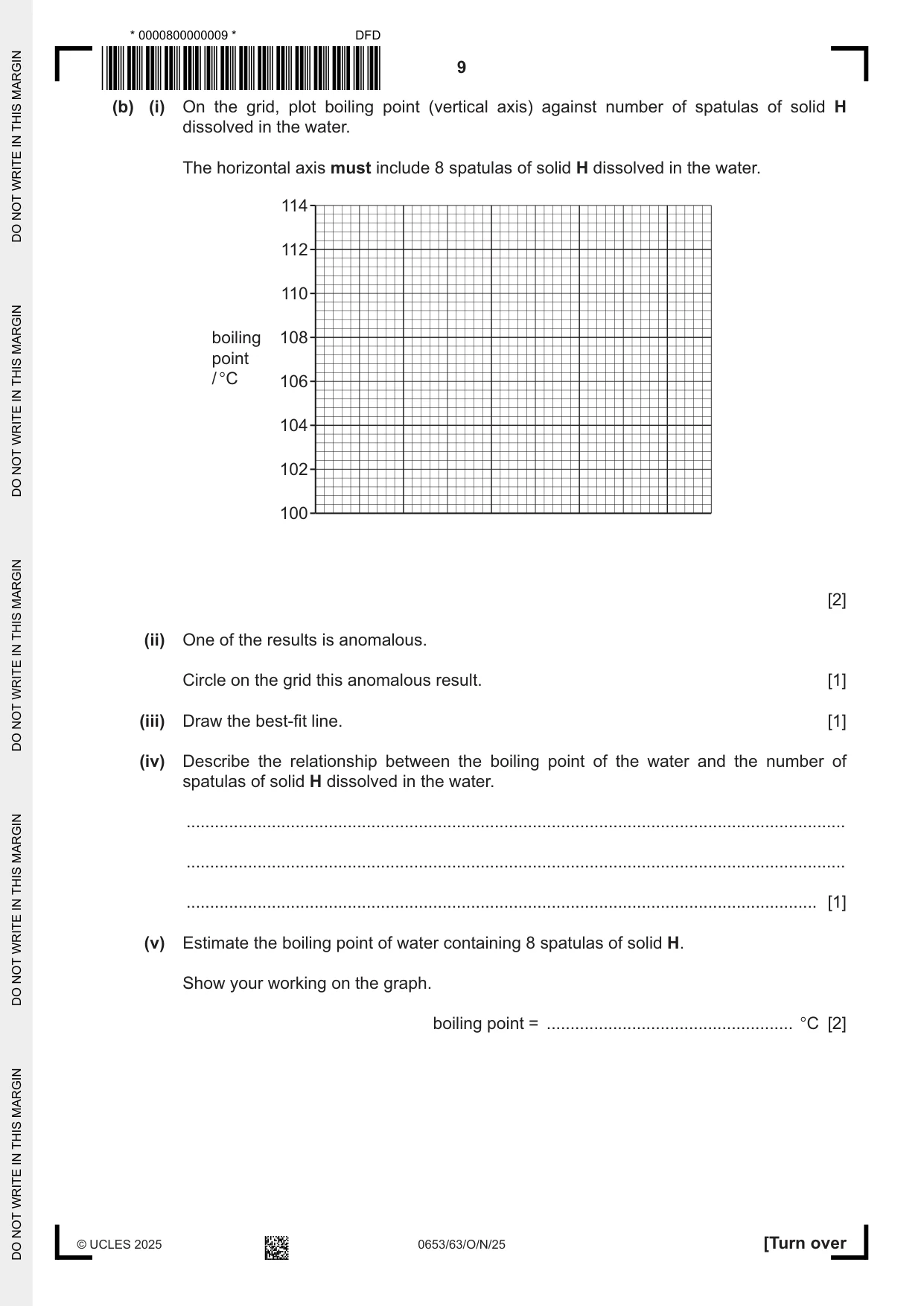 Cambridge IGCSE Science - Combined 0653 2025 Oct/Nov Paper 6 · Variant 3 question paper, page 9 of 20