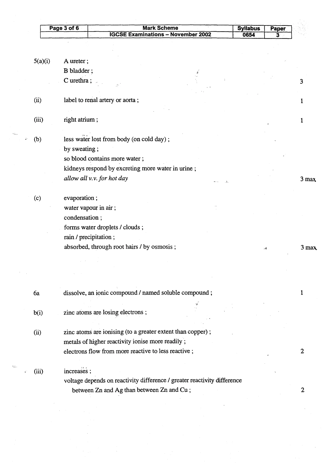 Mark scheme, page 4 of 7
