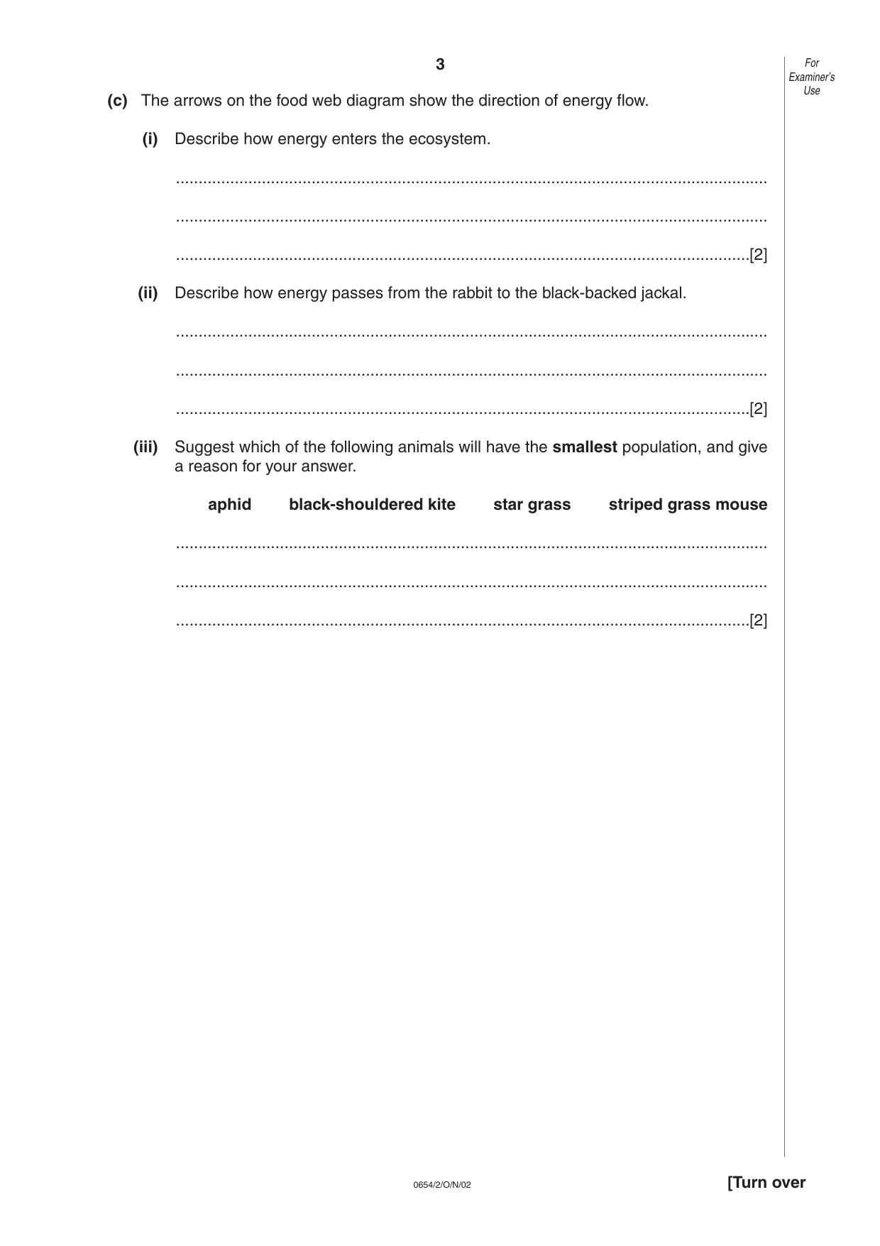Cambridge IGCSE Sciences - Co-ordinated (Double) 0654 2002 Oct/Nov Paper 2 · Variant 1 question paper, page 3 of 20