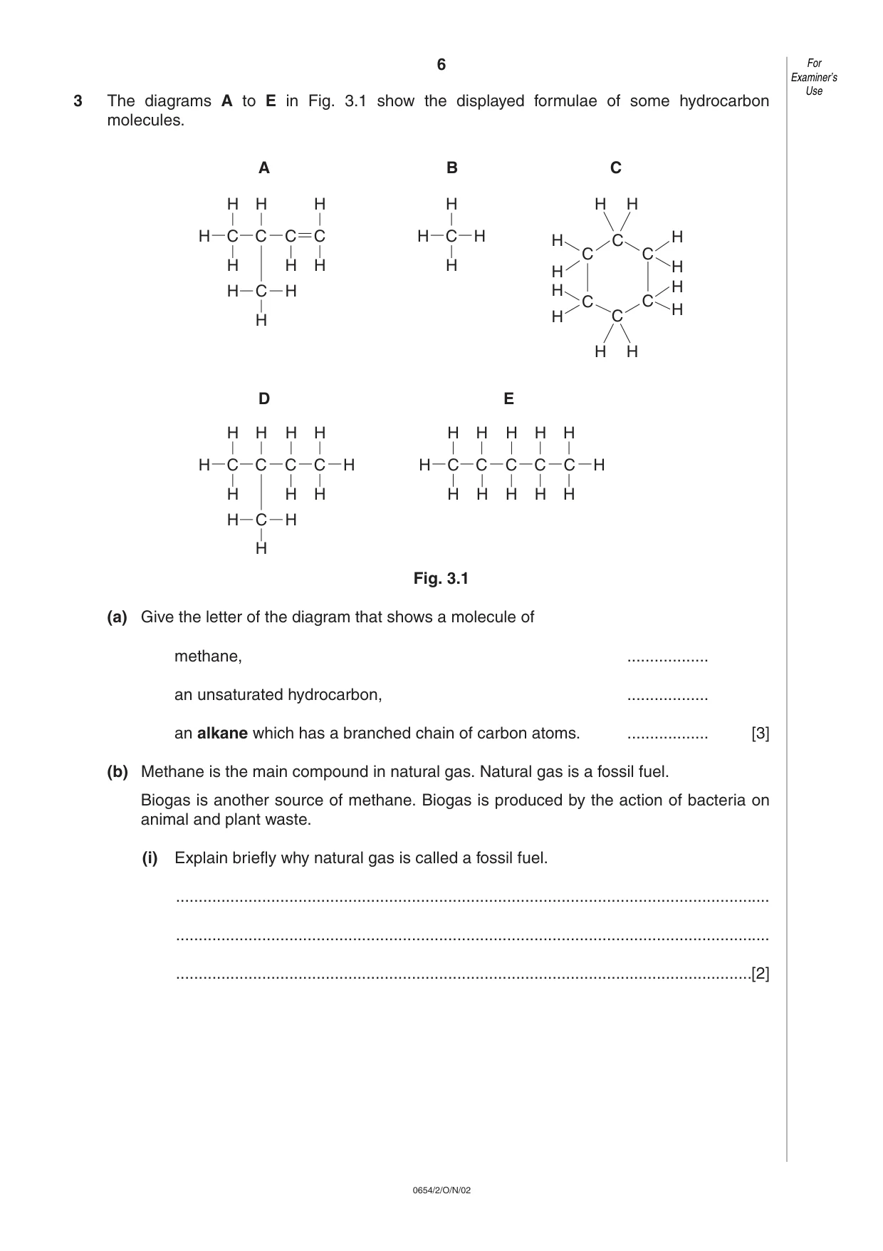 Cambridge IGCSE Sciences - Co-ordinated (Double) 0654 2002 Oct/Nov Paper 2 · Variant 1 question paper, page 6 of 20