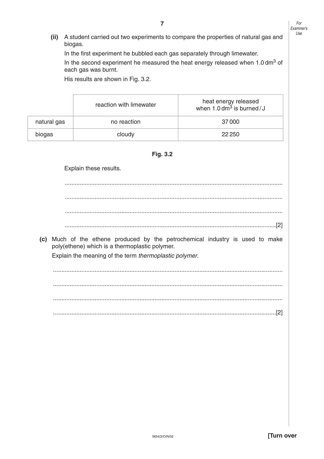 Cambridge IGCSE Sciences - Co-ordinated (Double) 0654 2002 Oct/Nov Paper 2 · Variant 1 question paper, page 7 of 20