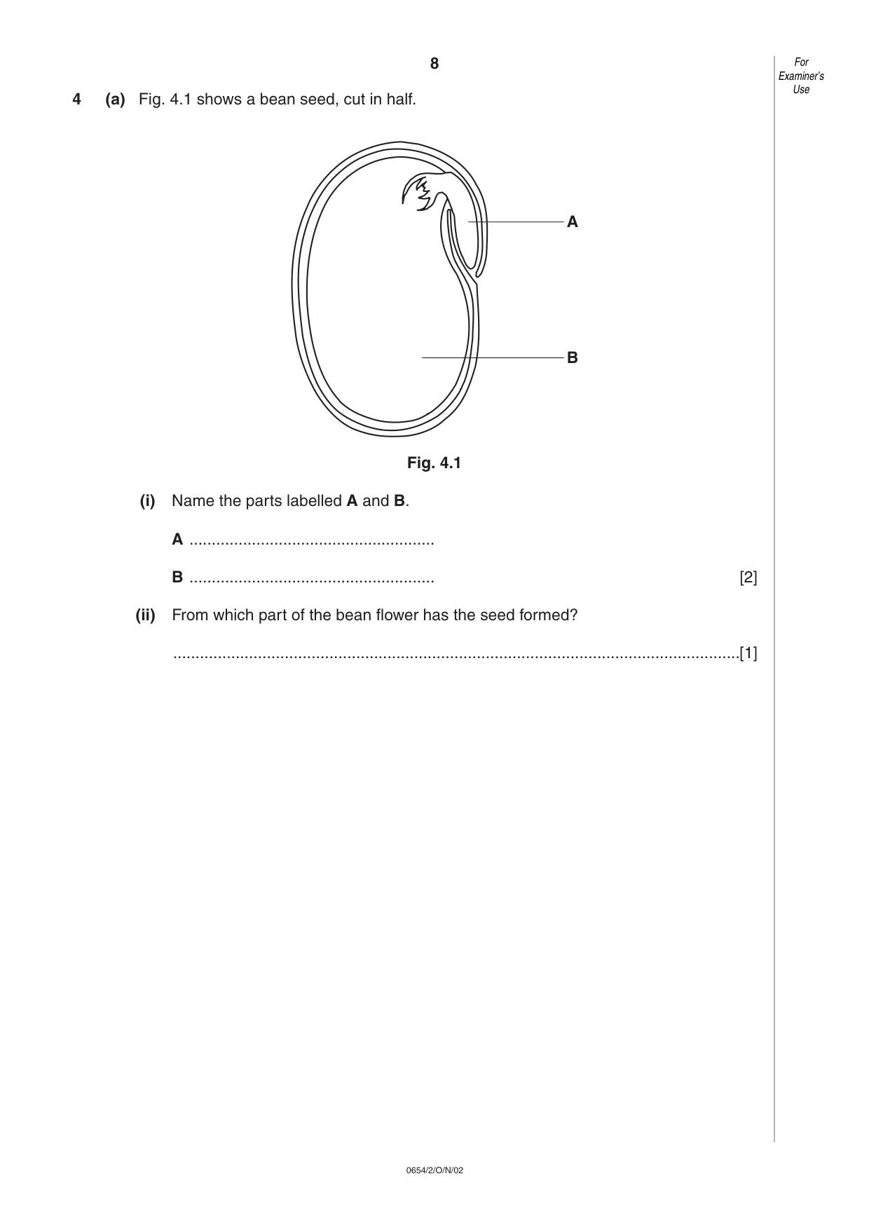 Cambridge IGCSE Sciences - Co-ordinated (Double) 0654 2002 Oct/Nov Paper 2 · Variant 1 question paper, page 8 of 20