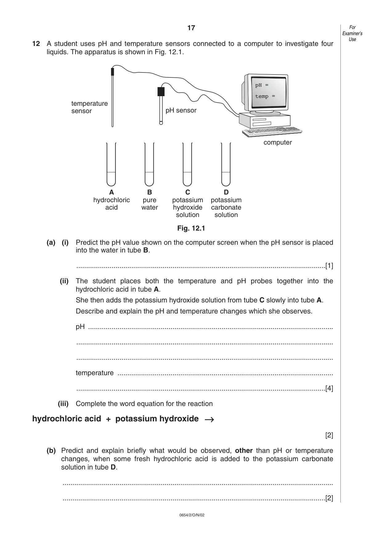 Cambridge IGCSE Sciences - Co-ordinated (Double) 0654 2002 Oct/Nov Paper 2 · Variant 1 question paper, page 17 of 20
