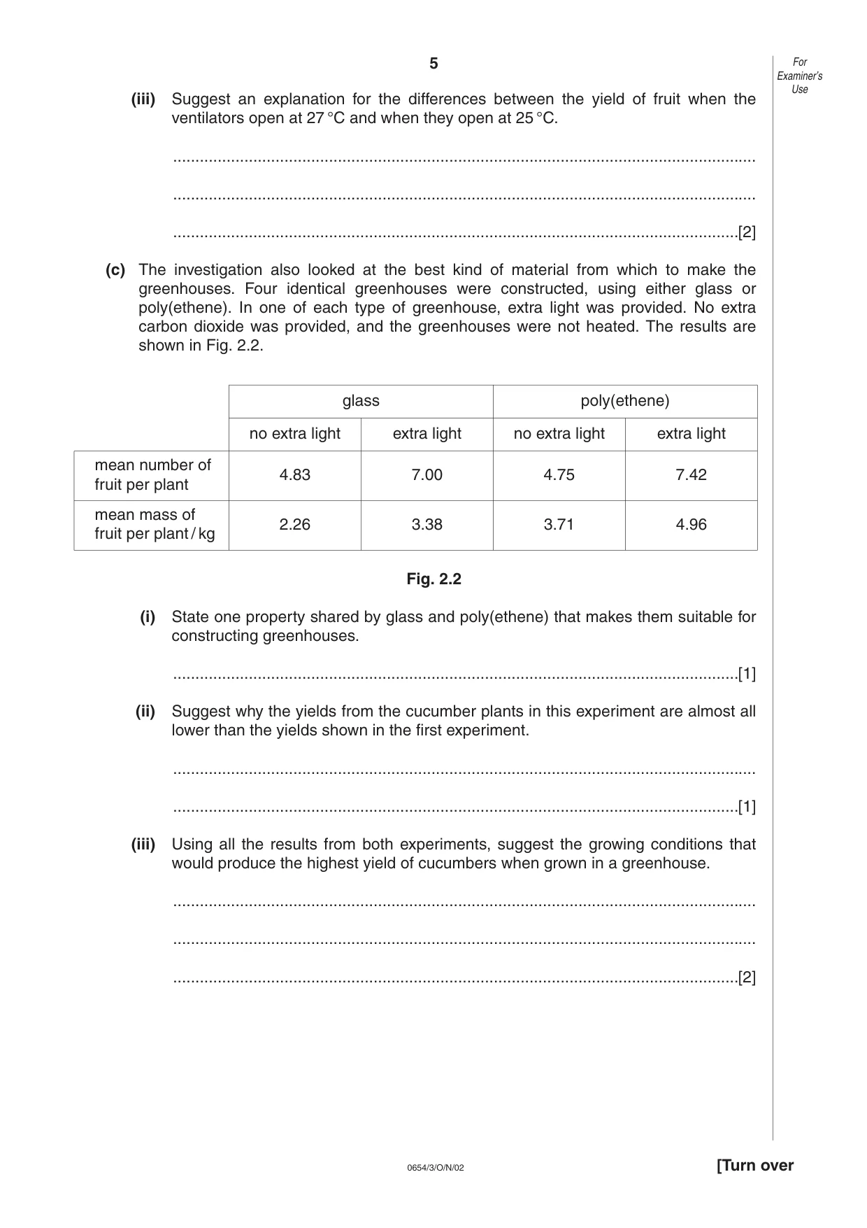 Cambridge IGCSE Sciences - Co-ordinated (Double) 0654 2002 Oct/Nov Paper 3 · Variant 1 question paper, page 5 of 20