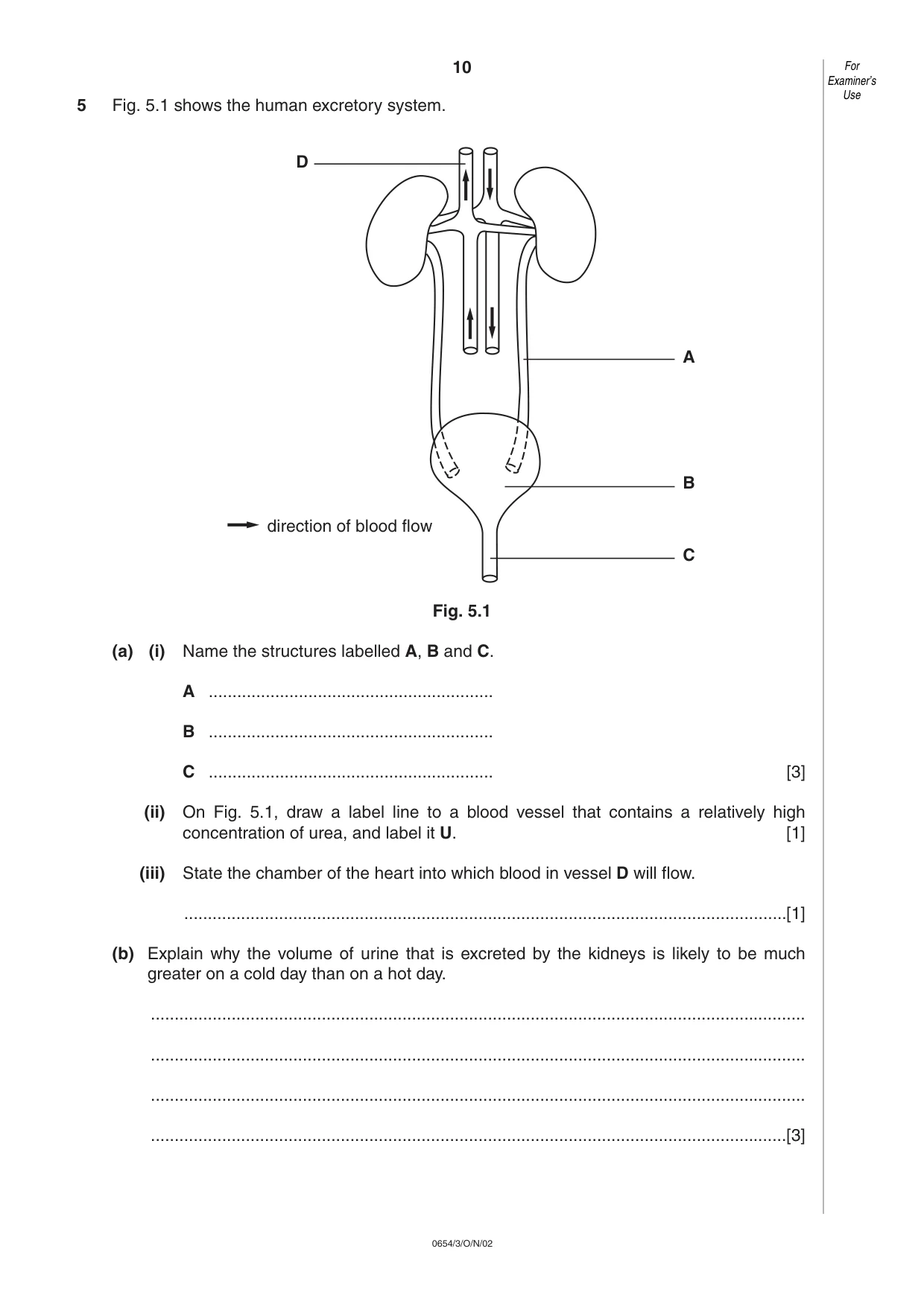 Cambridge IGCSE Sciences - Co-ordinated (Double) 0654 2002 Oct/Nov Paper 3 · Variant 1 question paper, page 10 of 20