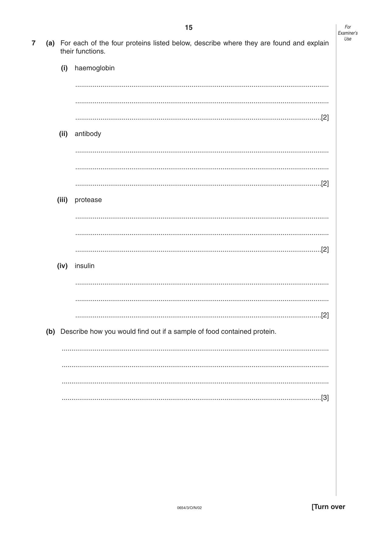 Cambridge IGCSE Sciences - Co-ordinated (Double) 0654 2002 Oct/Nov Paper 3 · Variant 1 question paper, page 15 of 20
