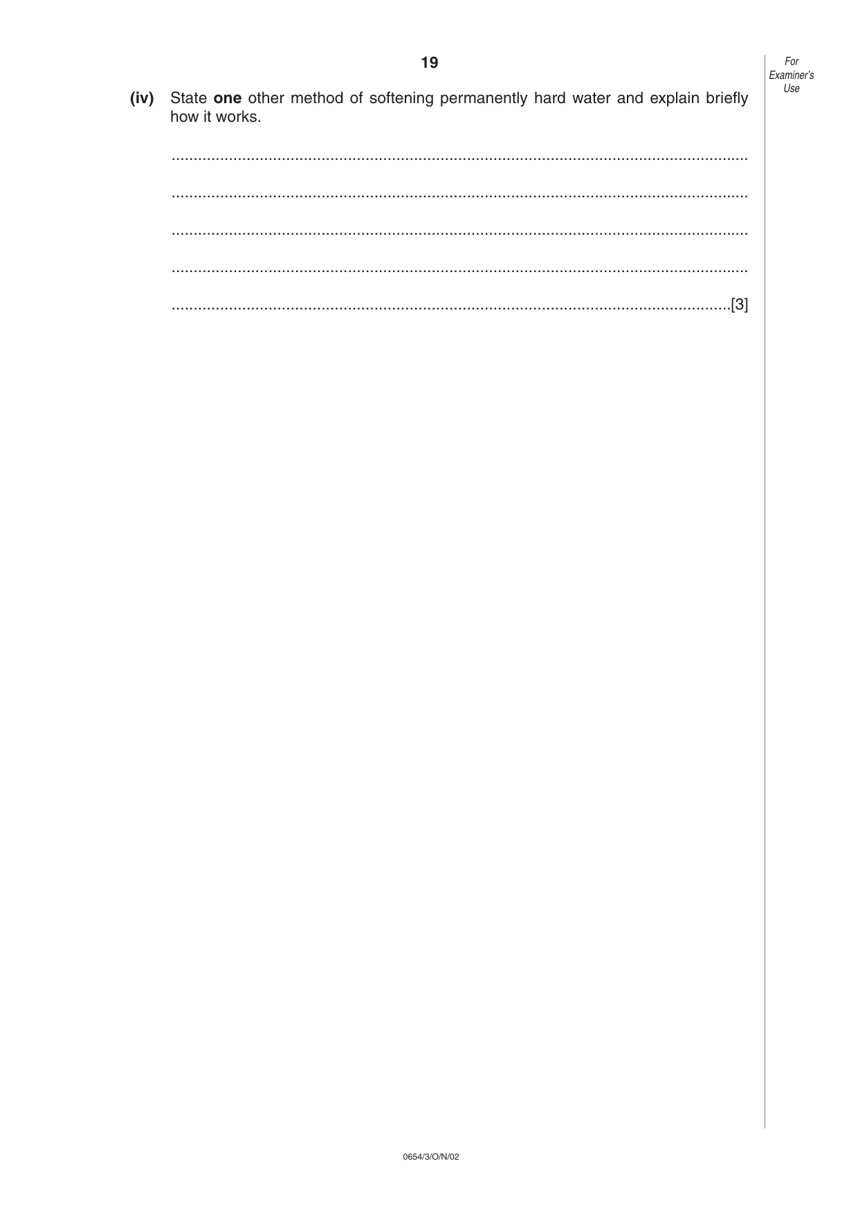 Cambridge IGCSE Sciences - Co-ordinated (Double) 0654 2002 Oct/Nov Paper 3 · Variant 1 question paper, page 19 of 20