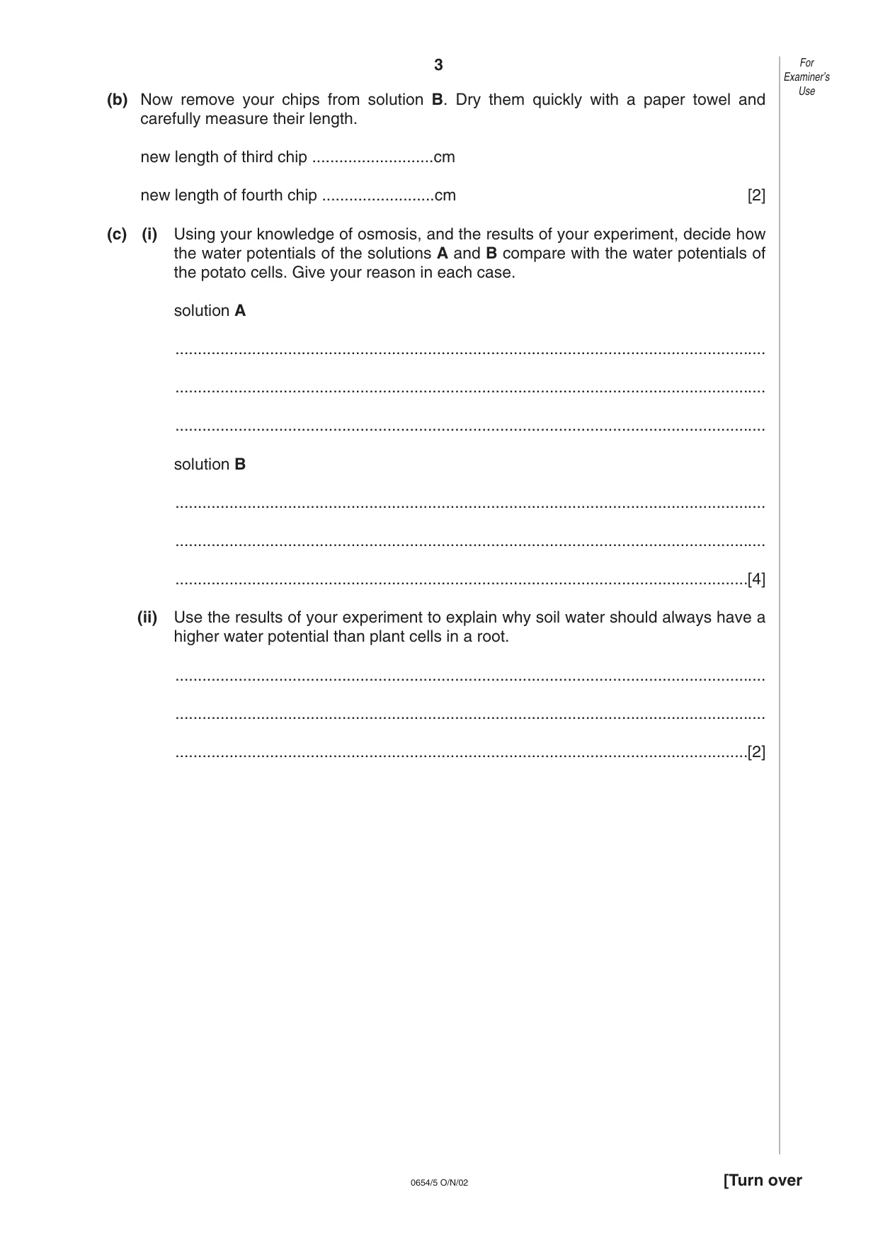 Cambridge IGCSE Sciences - Co-ordinated (Double) 0654 2002 Oct/Nov Paper 5 · Variant 1 question paper, page 3 of 12