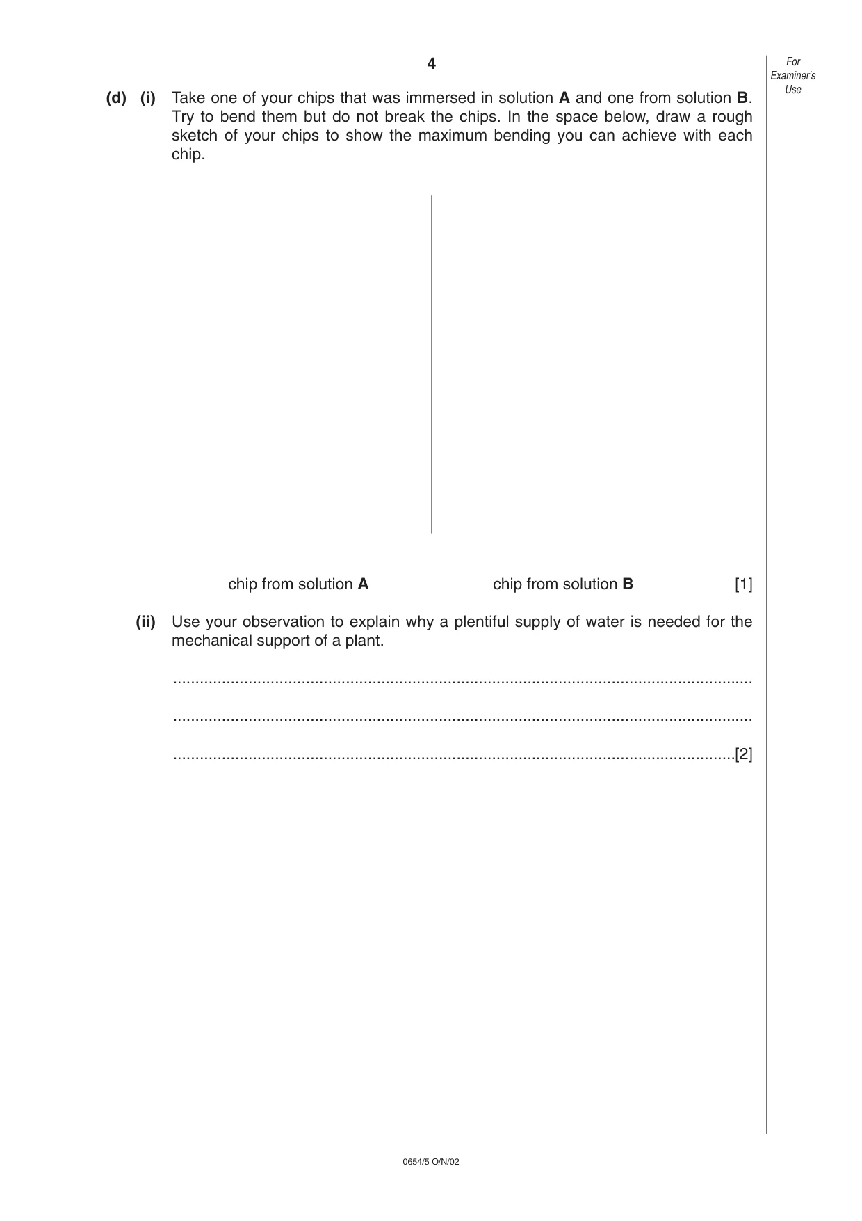 Cambridge IGCSE Sciences - Co-ordinated (Double) 0654 2002 Oct/Nov Paper 5 · Variant 1 question paper, page 4 of 12