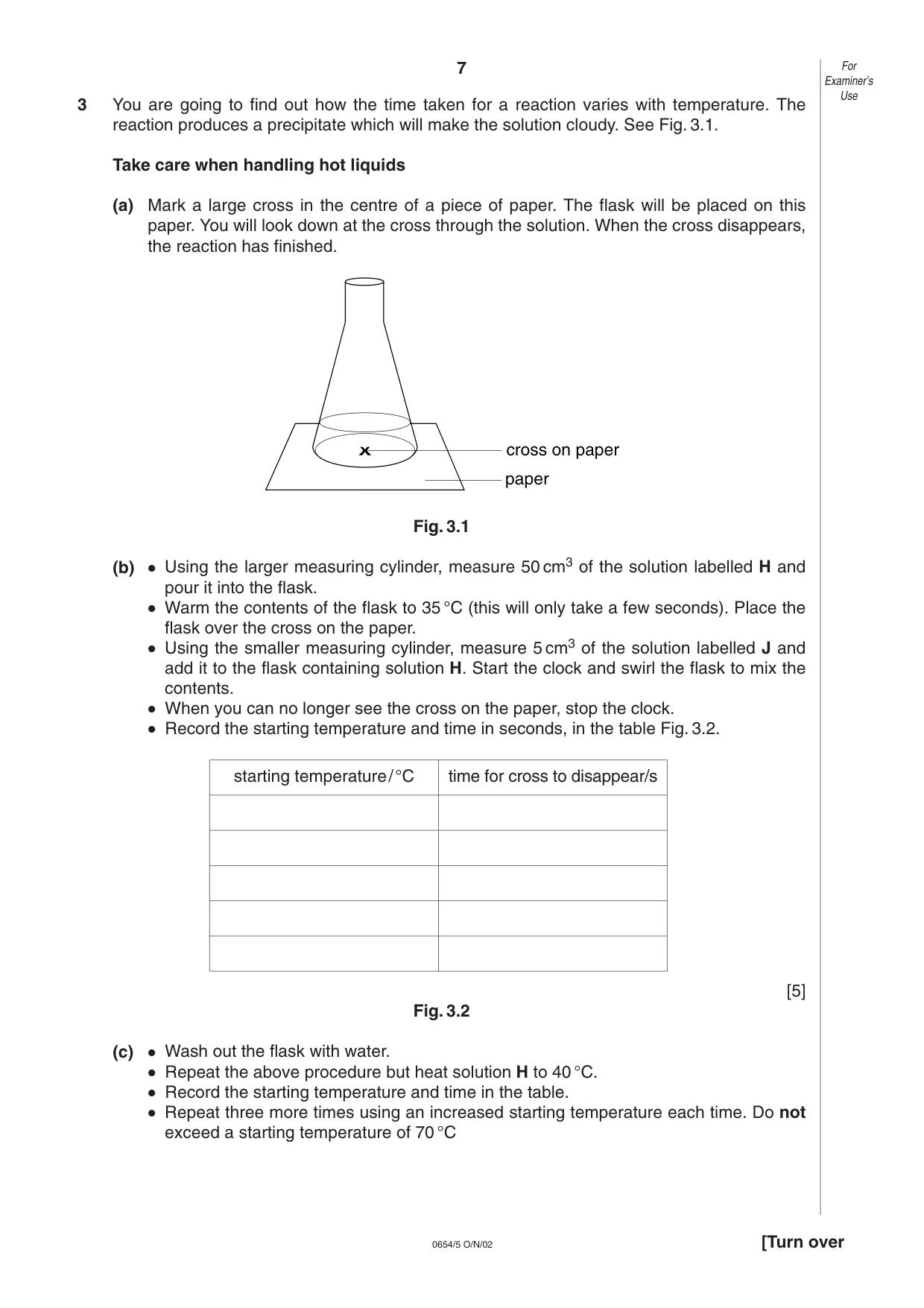 Cambridge IGCSE Sciences - Co-ordinated (Double) 0654 2002 Oct/Nov Paper 5 · Variant 1 question paper, page 7 of 12