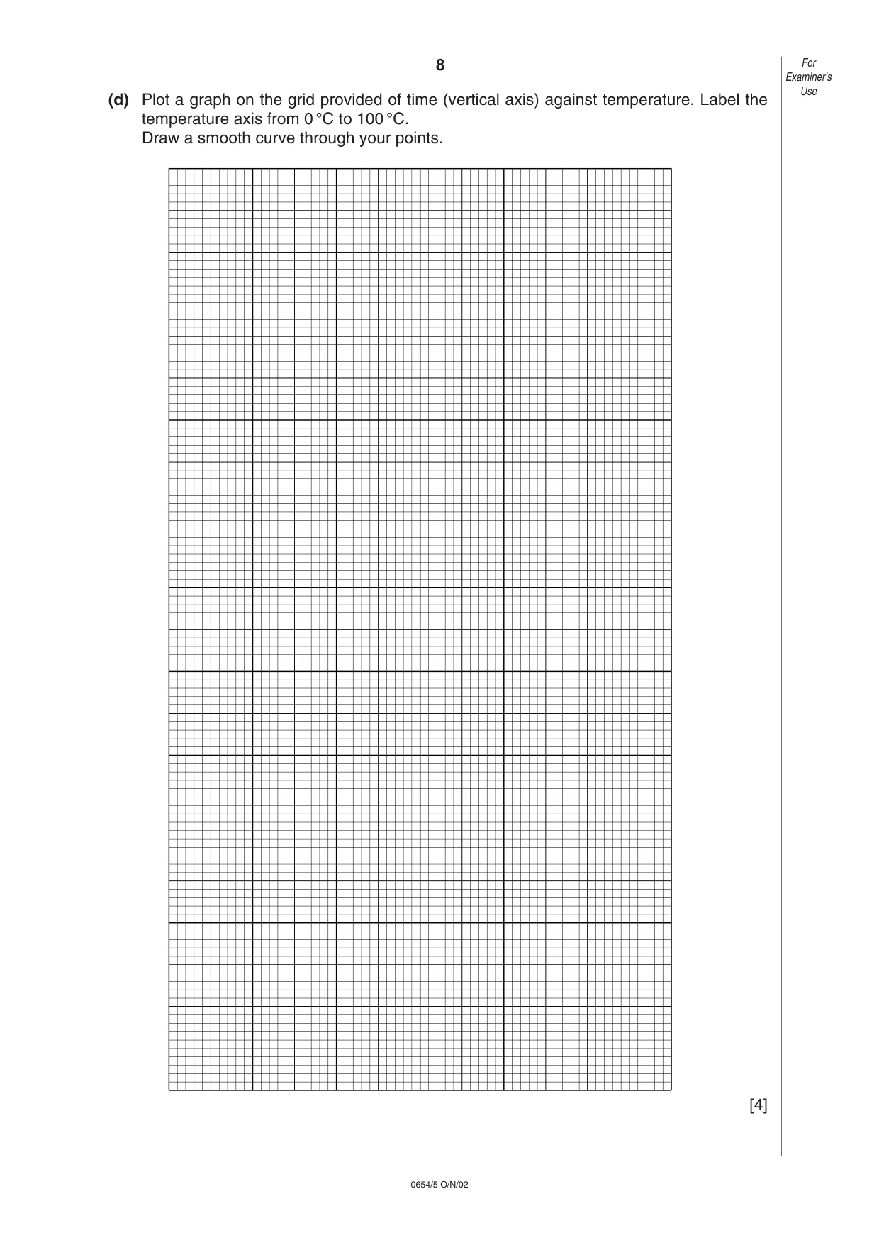 Cambridge IGCSE Sciences - Co-ordinated (Double) 0654 2002 Oct/Nov Paper 5 · Variant 1 question paper, page 8 of 12