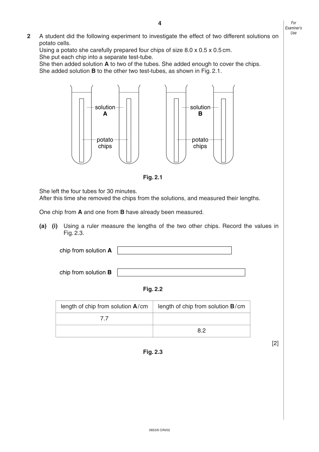 Cambridge IGCSE Sciences - Co-ordinated (Double) 0654 2002 Oct/Nov Paper 6 · Variant 1 question paper, page 4 of 12