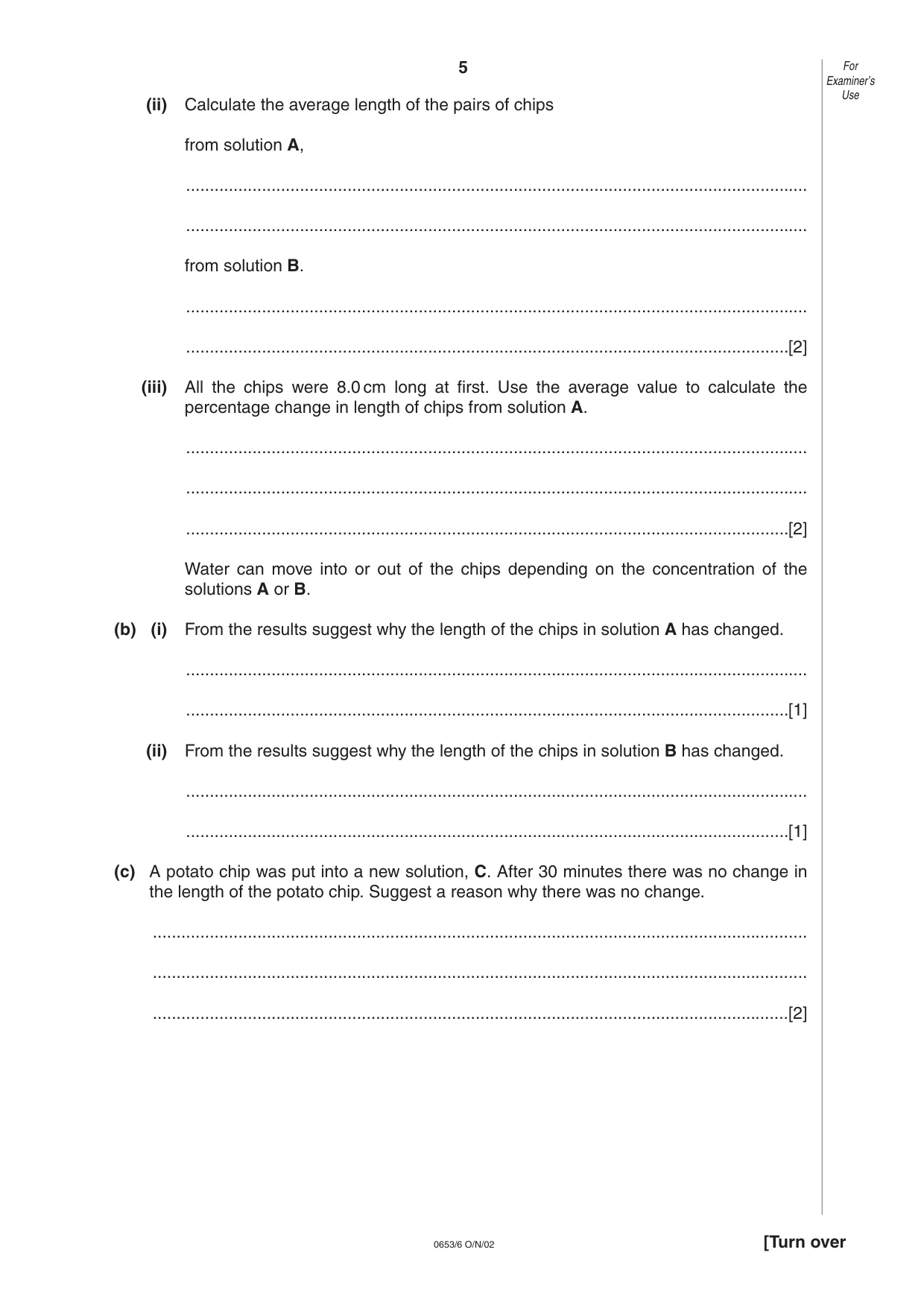 Cambridge IGCSE Sciences - Co-ordinated (Double) 0654 2002 Oct/Nov Paper 6 · Variant 1 question paper, page 5 of 12