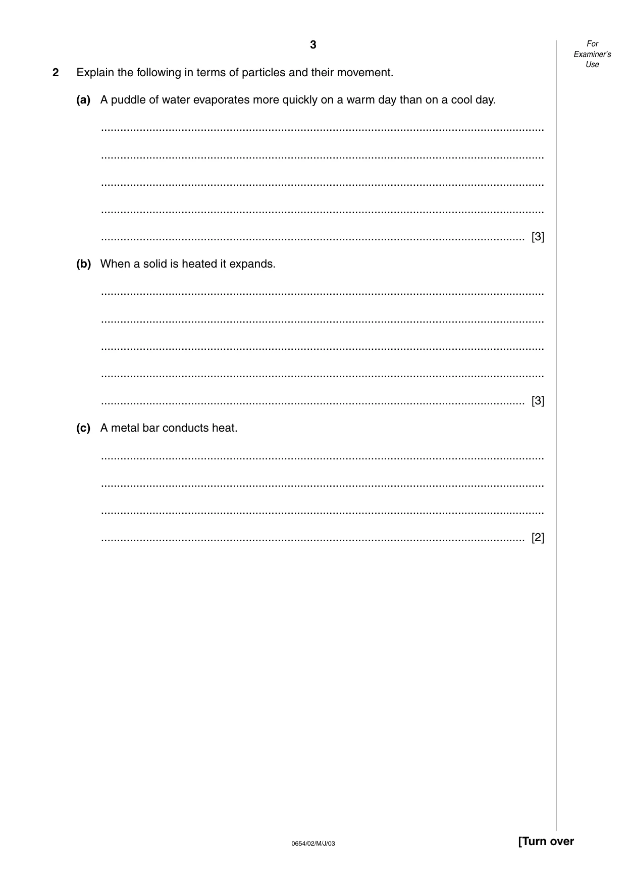 Cambridge IGCSE Sciences - Co-ordinated (Double) 0654 2003 May/June Paper 2 · Variant 1 question paper, page 3 of 24