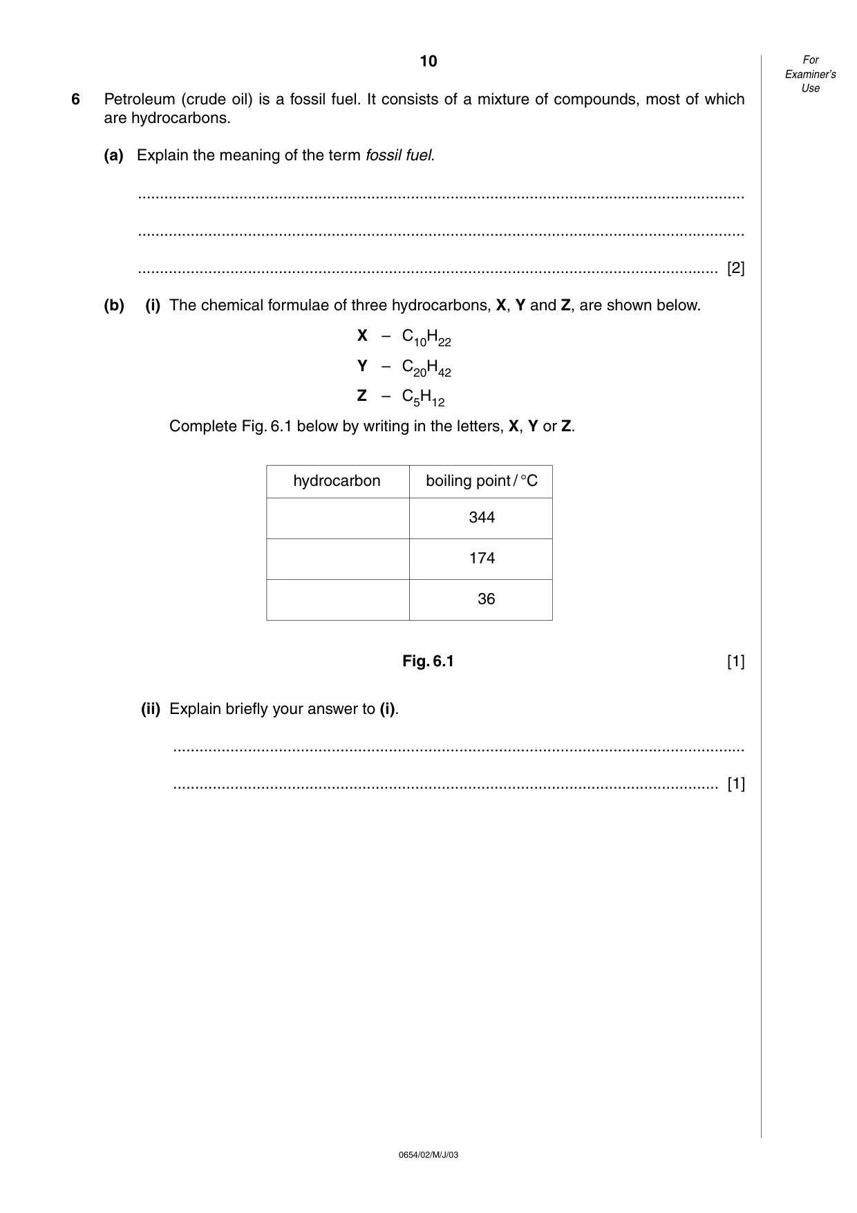 Cambridge IGCSE Sciences - Co-ordinated (Double) 0654 2003 May/June Paper 2 · Variant 1 question paper, page 10 of 24
