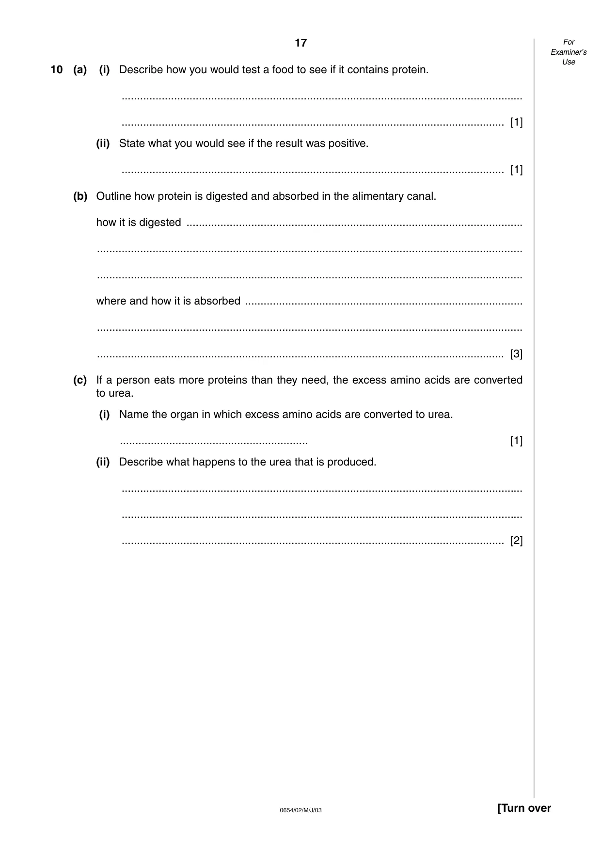 Cambridge IGCSE Sciences - Co-ordinated (Double) 0654 2003 May/June Paper 2 · Variant 1 question paper, page 17 of 24