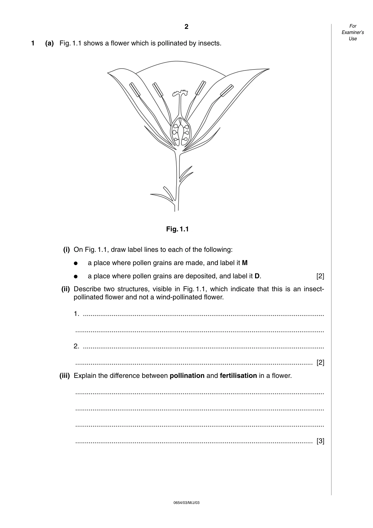 Cambridge IGCSE Sciences - Co-ordinated (Double) 0654 2003 May/June Paper 3 · Variant 1 question paper, page 2 of 24