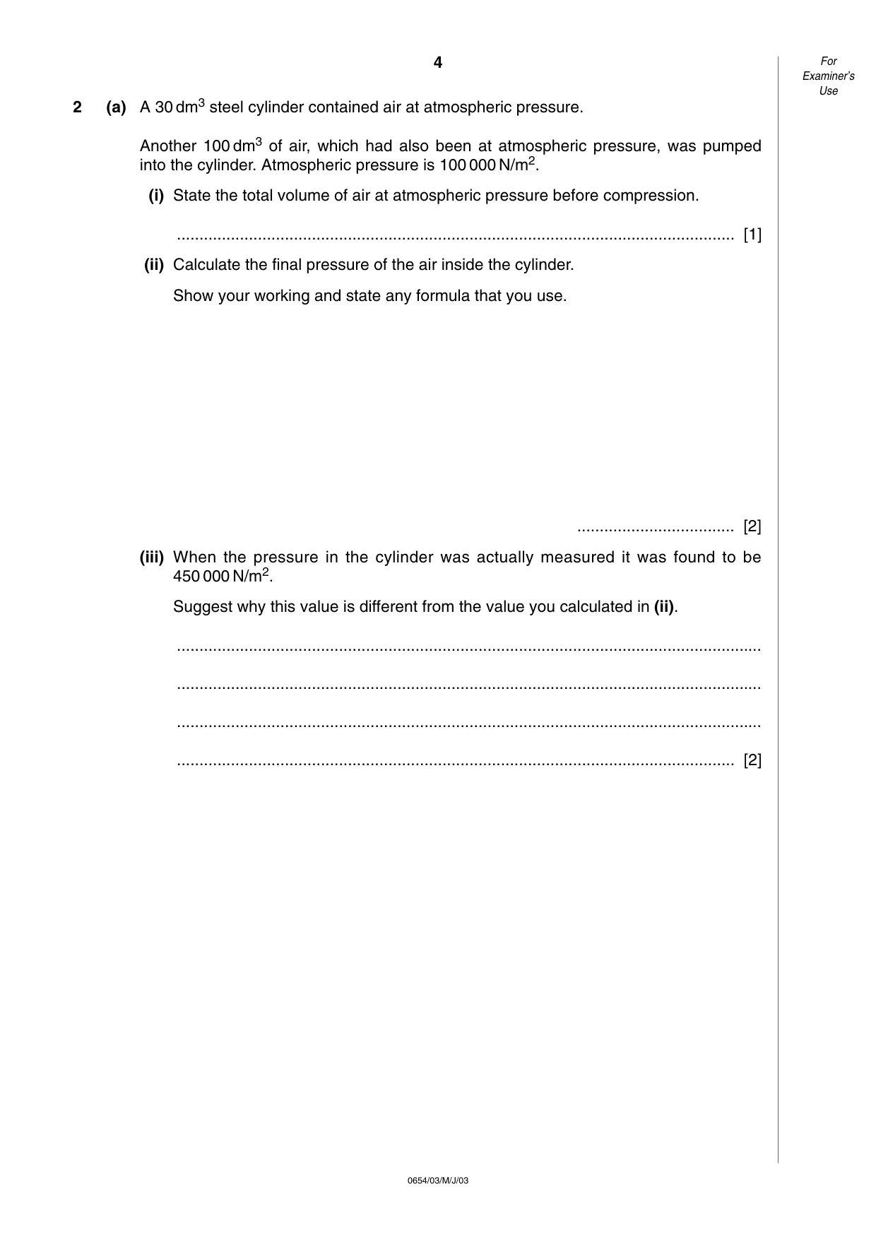 Cambridge IGCSE Sciences - Co-ordinated (Double) 0654 2003 May/June Paper 3 · Variant 1 question paper, page 4 of 24