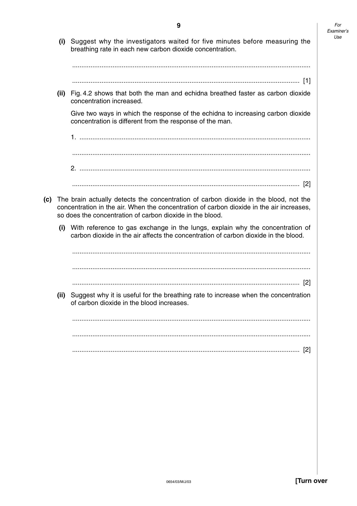 Cambridge IGCSE Sciences - Co-ordinated (Double) 0654 2003 May/June Paper 3 · Variant 1 question paper, page 9 of 24