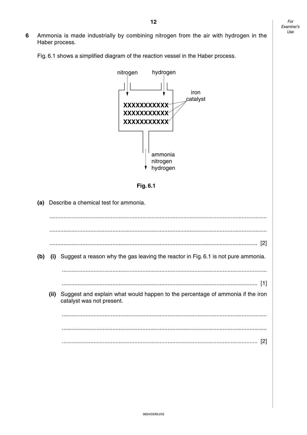 Cambridge IGCSE Sciences - Co-ordinated (Double) 0654 2003 May/June Paper 3 · Variant 1 question paper, page 12 of 24