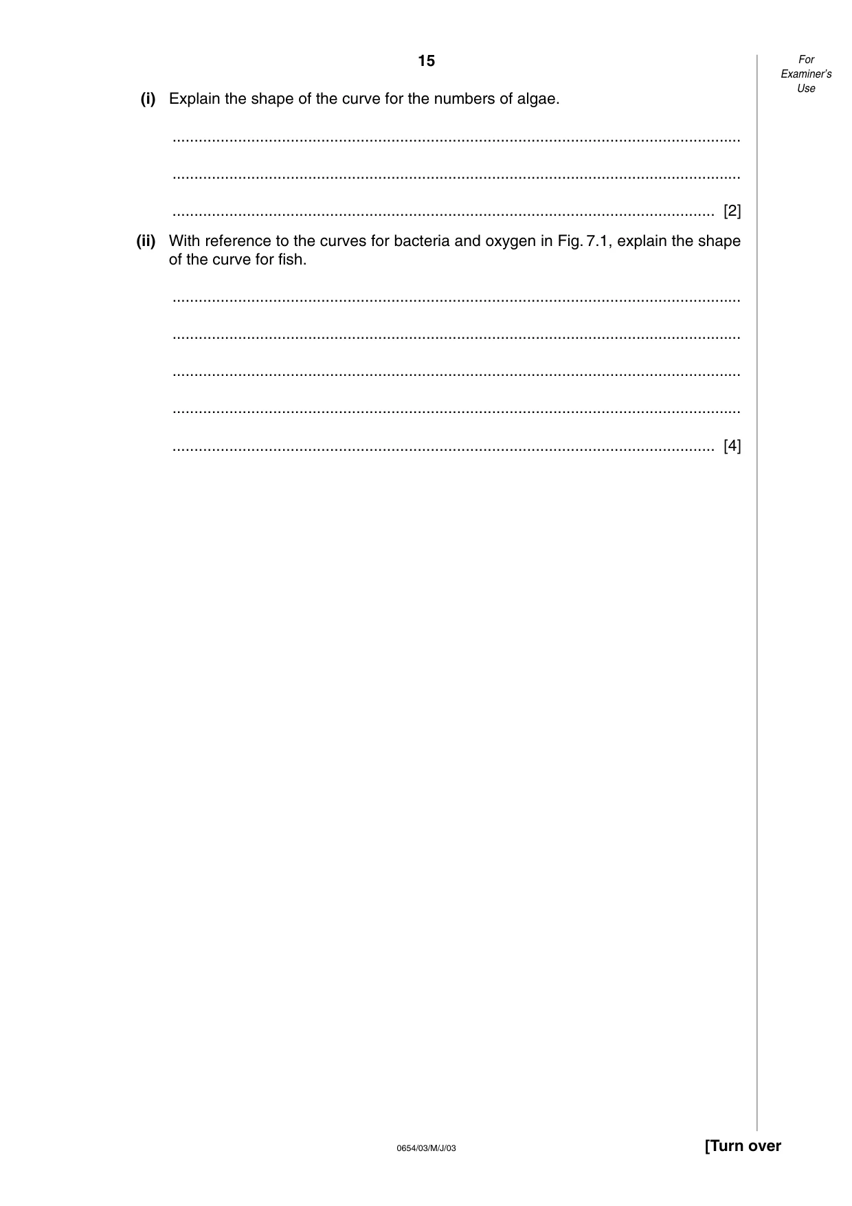 Cambridge IGCSE Sciences - Co-ordinated (Double) 0654 2003 May/June Paper 3 · Variant 1 question paper, page 15 of 24