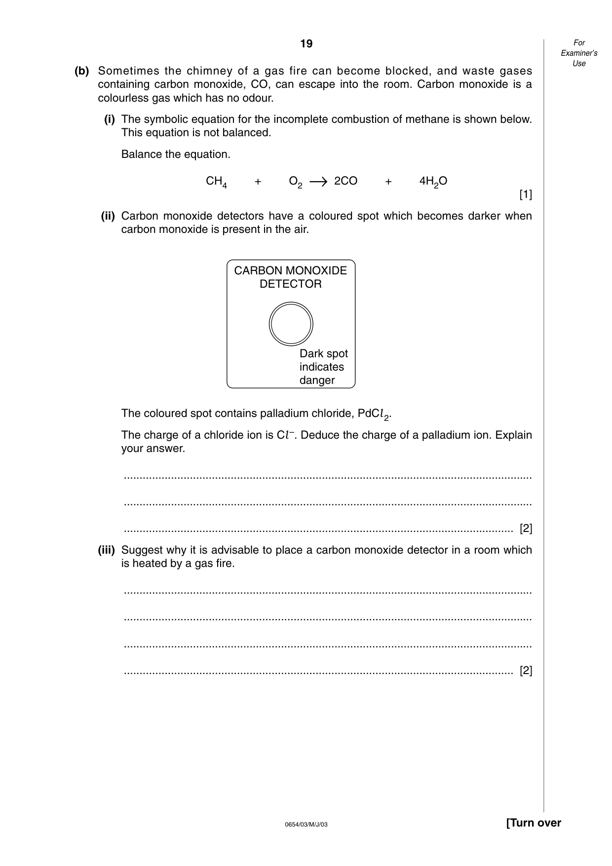 Cambridge IGCSE Sciences - Co-ordinated (Double) 0654 2003 May/June Paper 3 · Variant 1 question paper, page 19 of 24