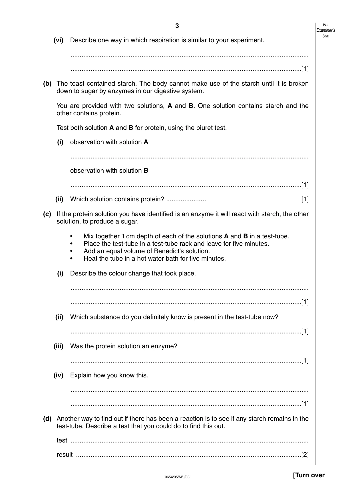 Cambridge IGCSE Sciences - Co-ordinated (Double) 0654 2003 May/June Paper 5 · Variant 1 question paper, page 3 of 12