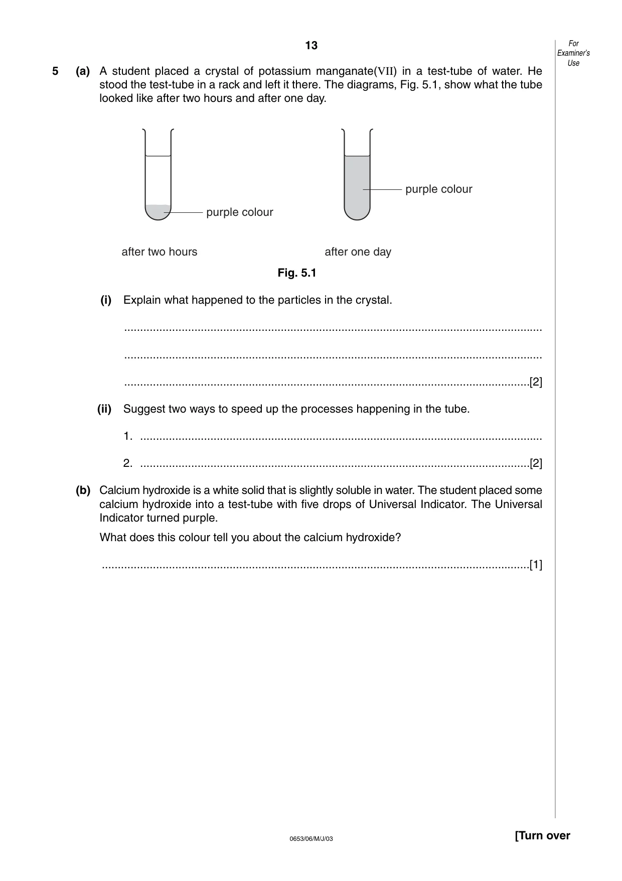 Cambridge IGCSE Sciences - Co-ordinated (Double) 0654 2003 May/June Paper 6 · Variant 1 question paper, page 13 of 16