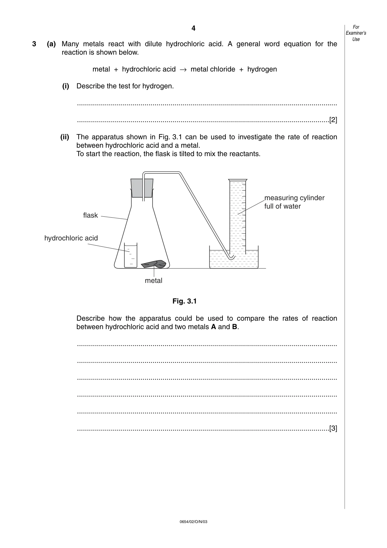 Cambridge IGCSE Sciences - Co-ordinated (Double) 0654 2003 Oct/Nov Paper 2 · Variant 1 question paper, page 4 of 20