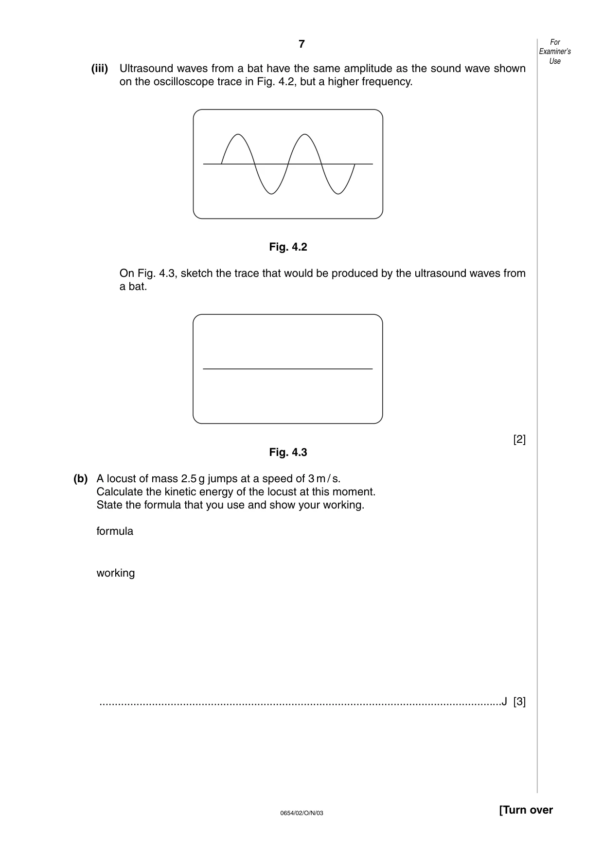 Cambridge IGCSE Sciences - Co-ordinated (Double) 0654 2003 Oct/Nov Paper 2 · Variant 1 question paper, page 7 of 20