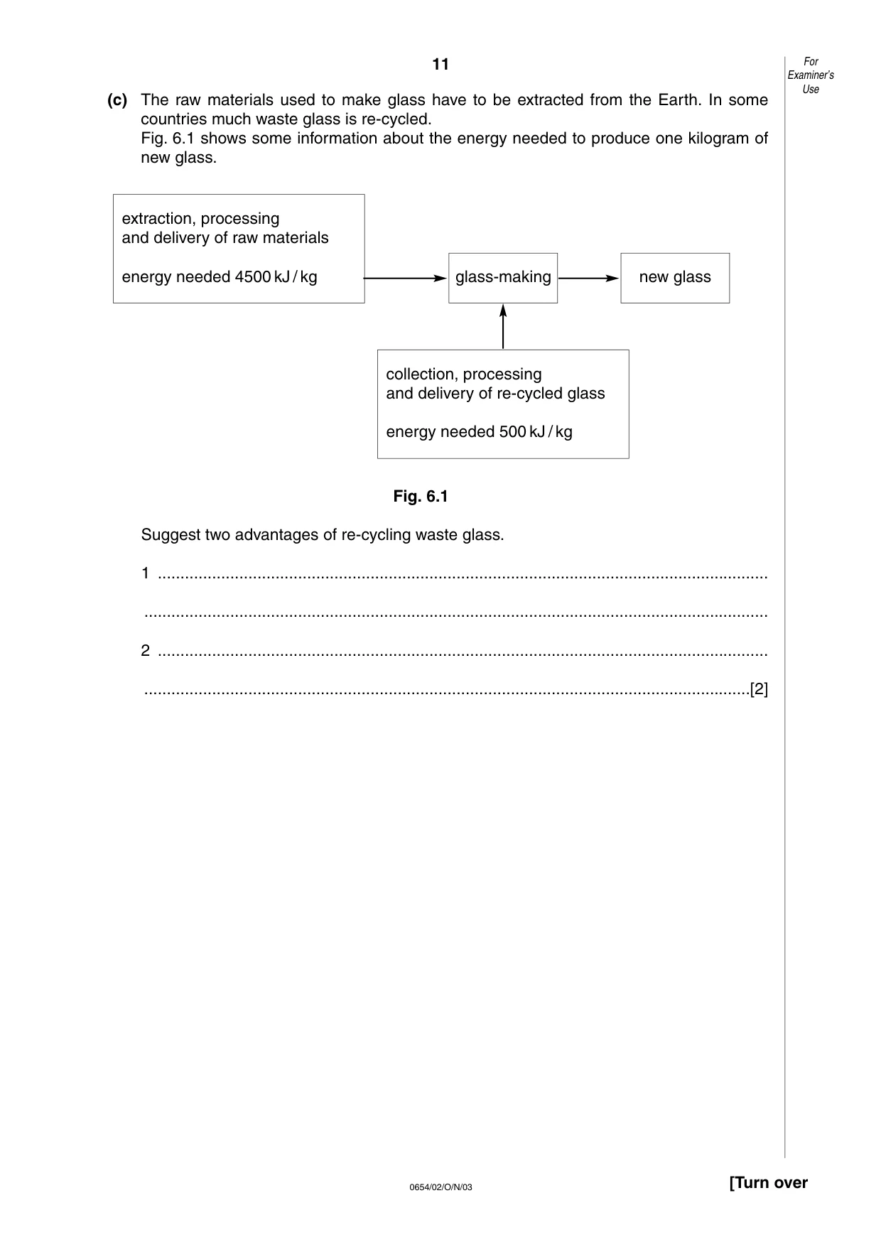 Cambridge IGCSE Sciences - Co-ordinated (Double) 0654 2003 Oct/Nov Paper 2 · Variant 1 question paper, page 11 of 20