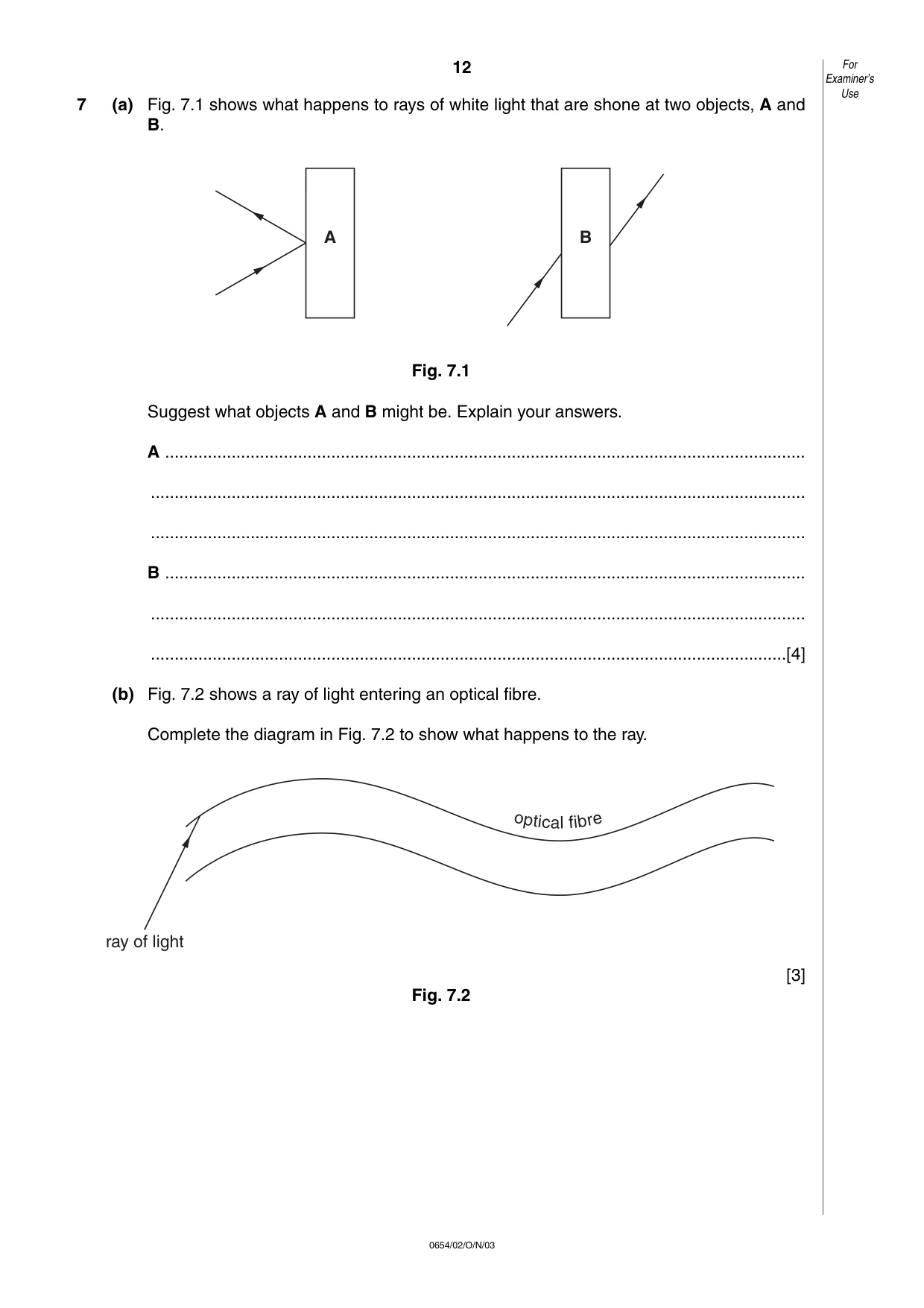 Cambridge IGCSE Sciences - Co-ordinated (Double) 0654 2003 Oct/Nov Paper 2 · Variant 1 question paper, page 12 of 20