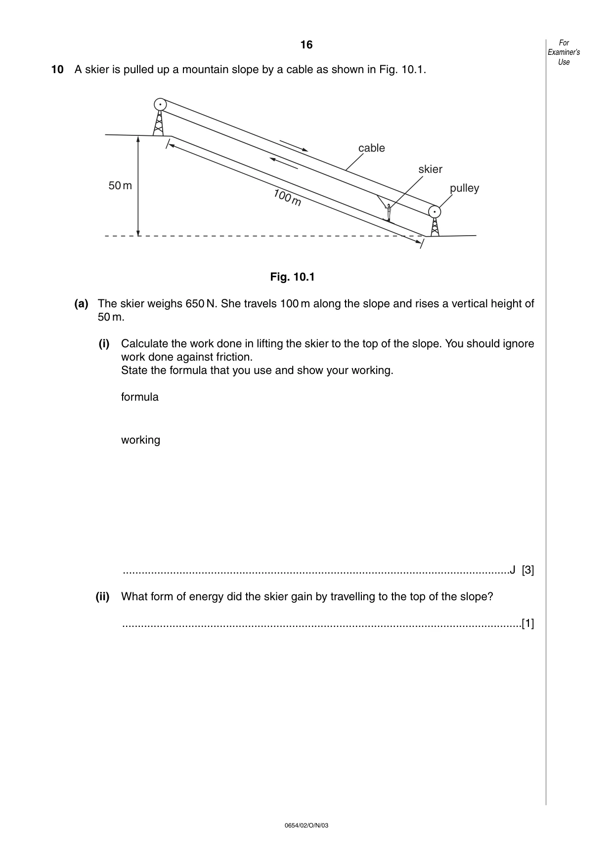 Cambridge IGCSE Sciences - Co-ordinated (Double) 0654 2003 Oct/Nov Paper 2 · Variant 1 question paper, page 16 of 20