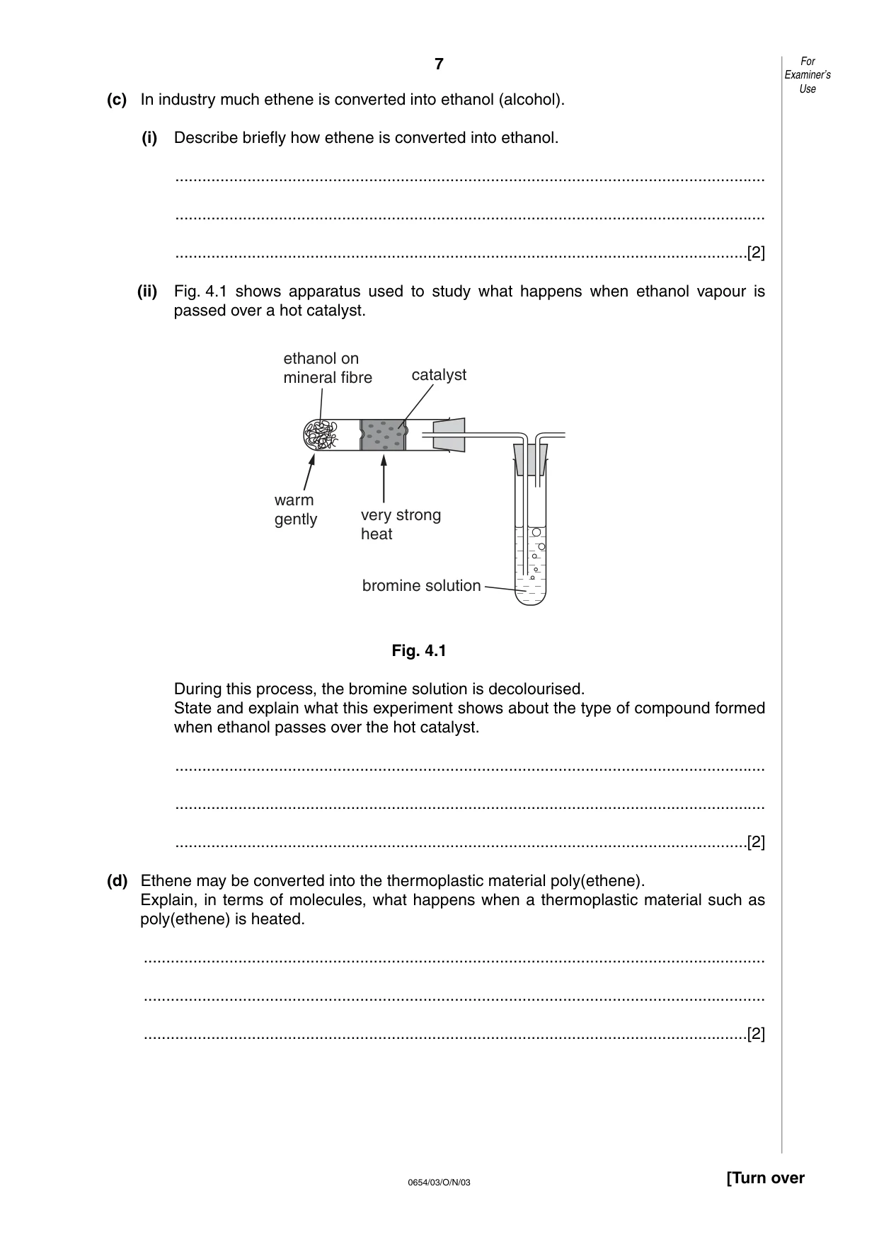 Cambridge IGCSE Sciences - Co-ordinated (Double) 0654 2003 Oct/Nov Paper 3 · Variant 1 question paper, page 7 of 24