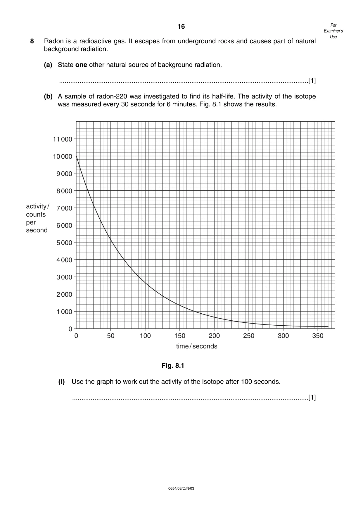 Cambridge IGCSE Sciences - Co-ordinated (Double) 0654 2003 Oct/Nov Paper 3 · Variant 1 question paper, page 16 of 24