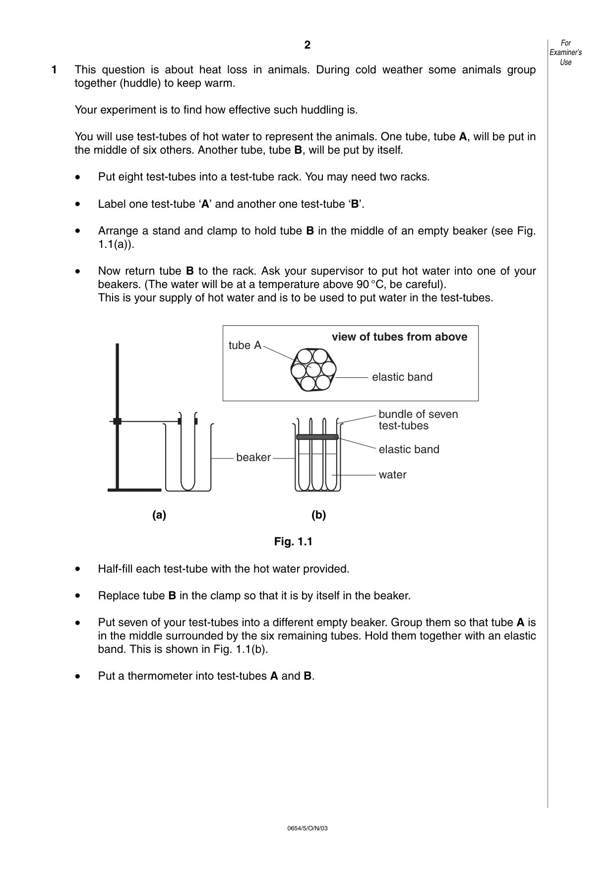 Cambridge IGCSE Sciences - Co-ordinated (Double) 0654 2003 Oct/Nov Paper 5 · Variant 1 question paper, page 2 of 12