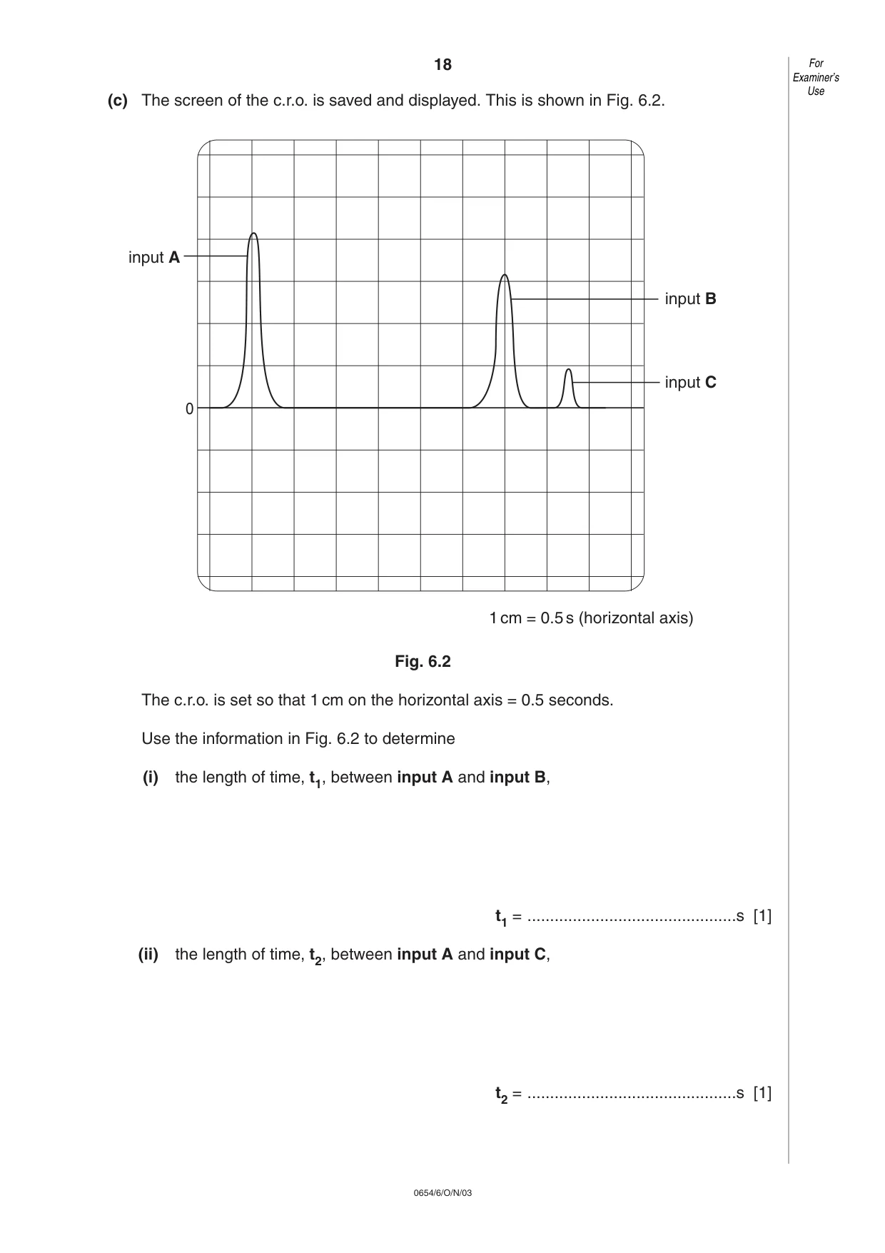 Cambridge IGCSE Sciences - Co-ordinated (Double) 0654 2003 Oct/Nov Paper 6 · Variant 1 question paper, page 18 of 20